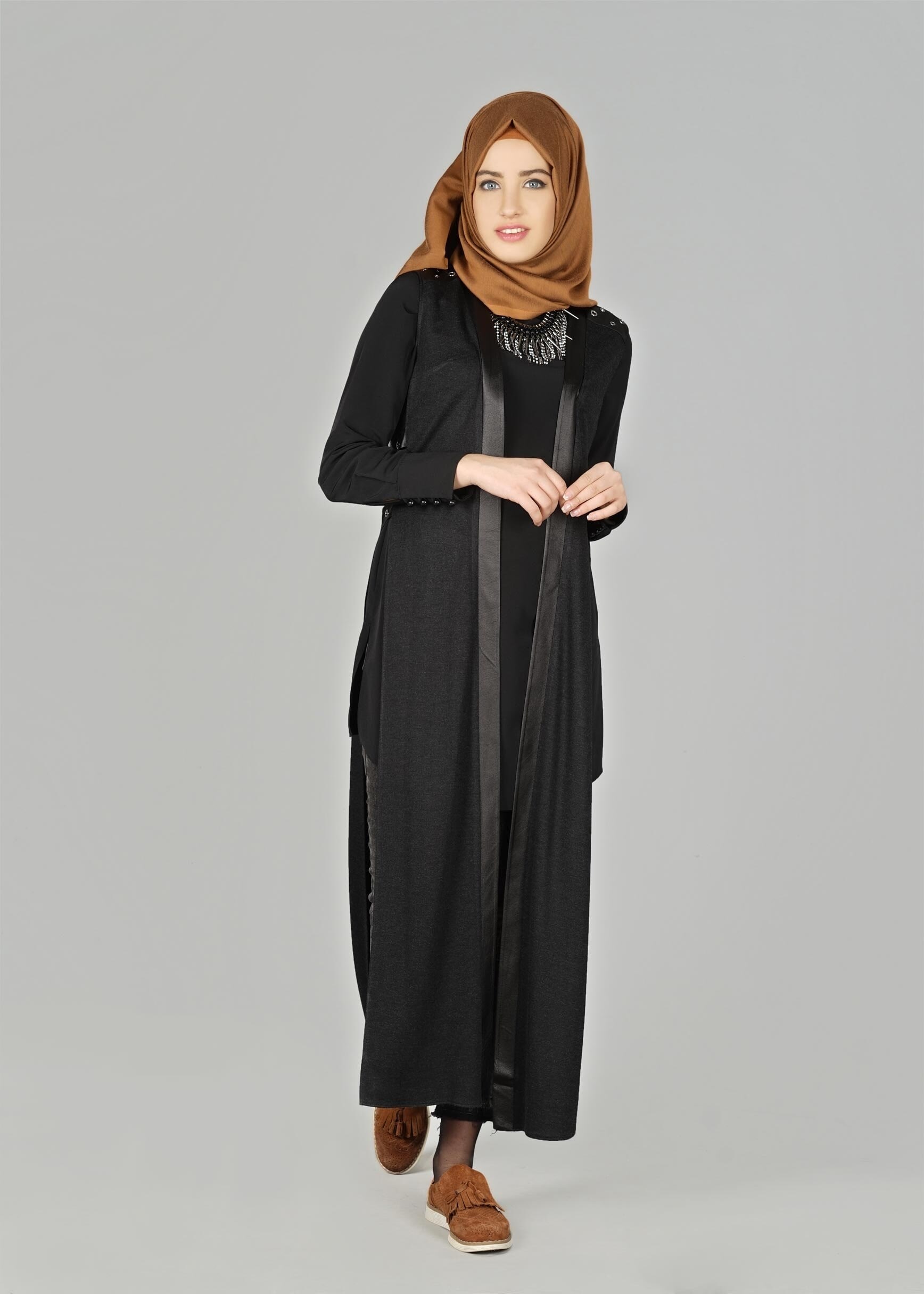 Tesettür giyim SİYAH 4958 YELEK