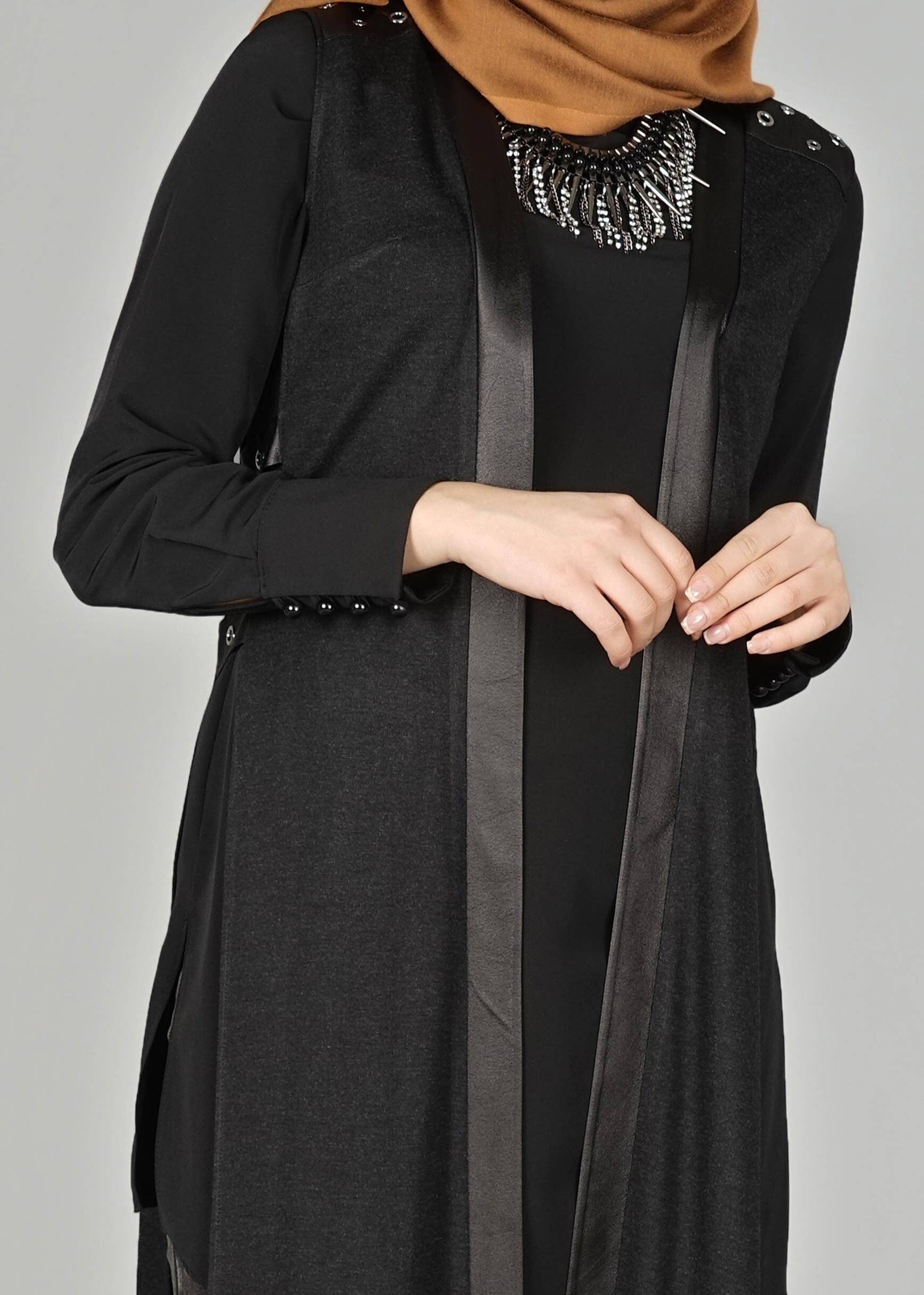 Tesettür giyim SİYAH 4958 YELEK