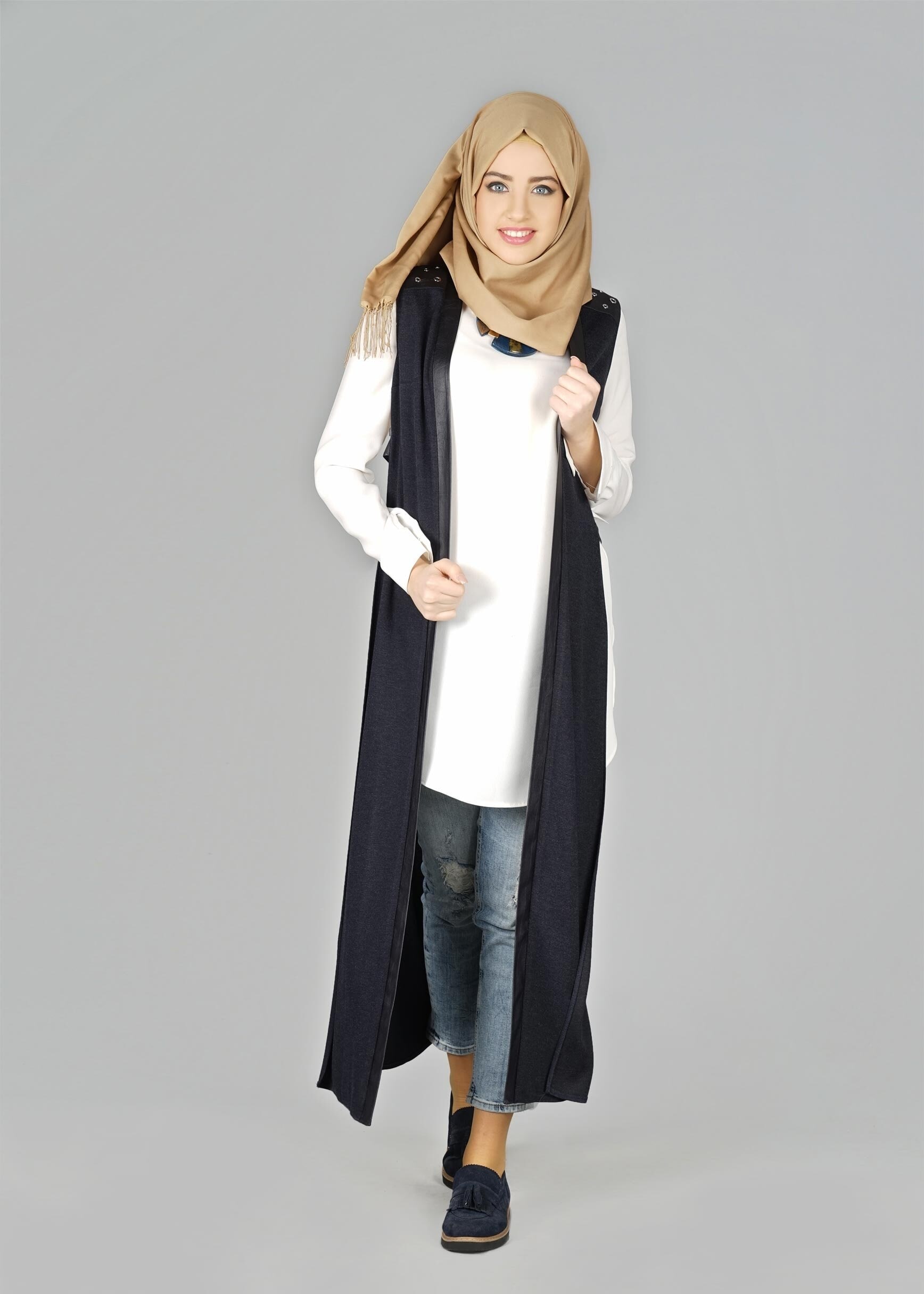 Tesettür giyim LACİVERT 4958 YELEK