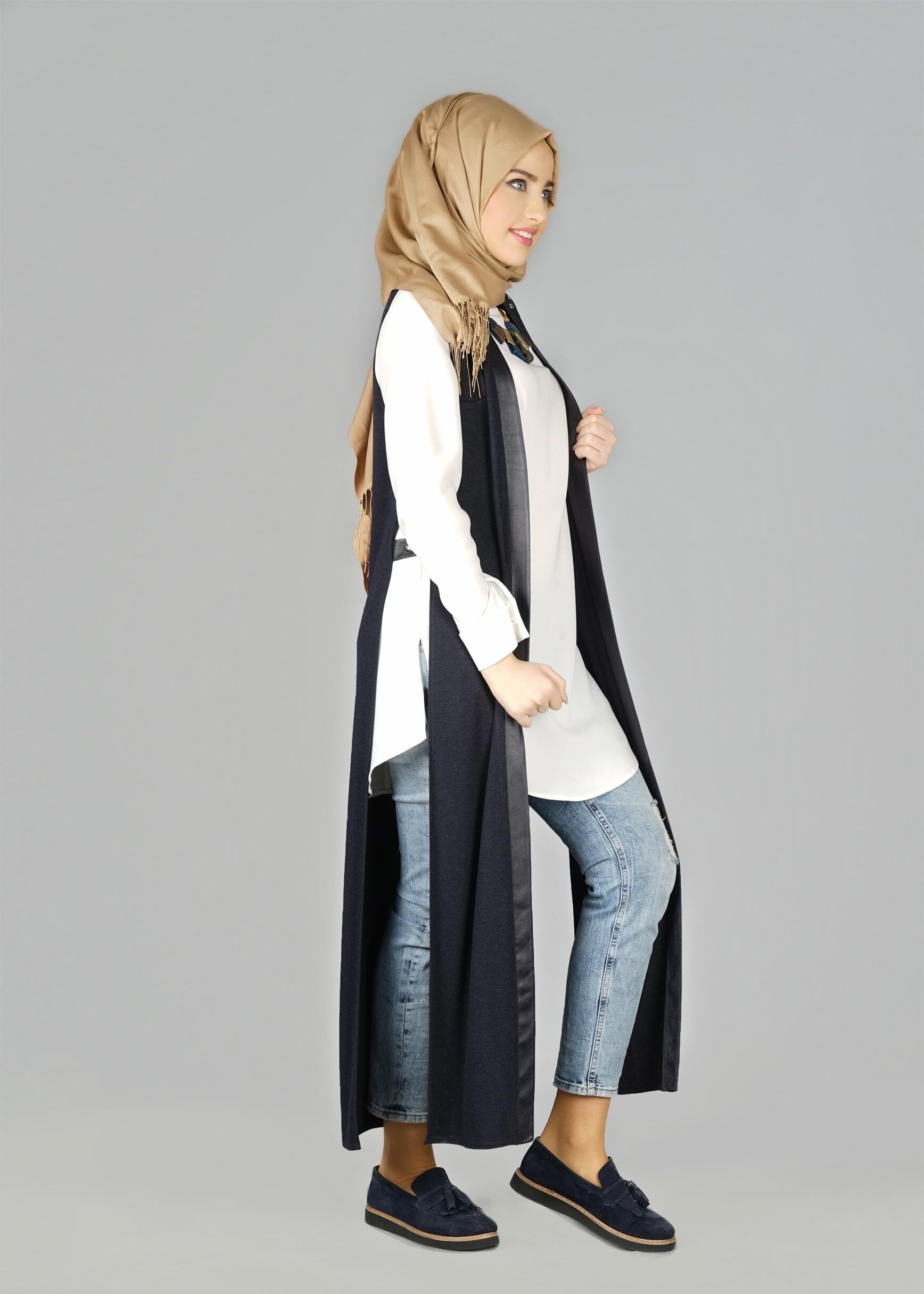 Tesettür giyim LACİVERT 4958 YELEK