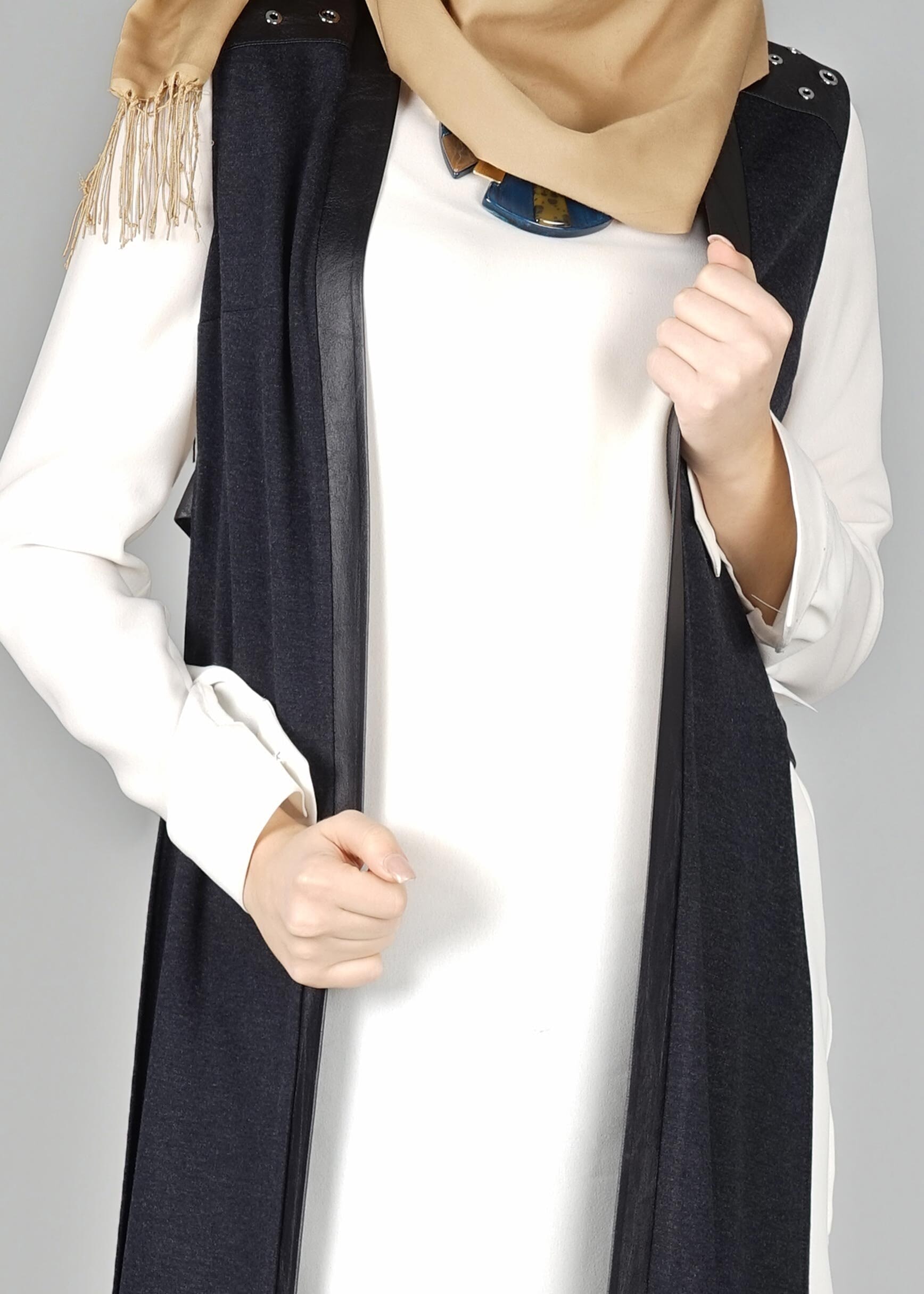 Tesettür giyim LACİVERT 4958 YELEK