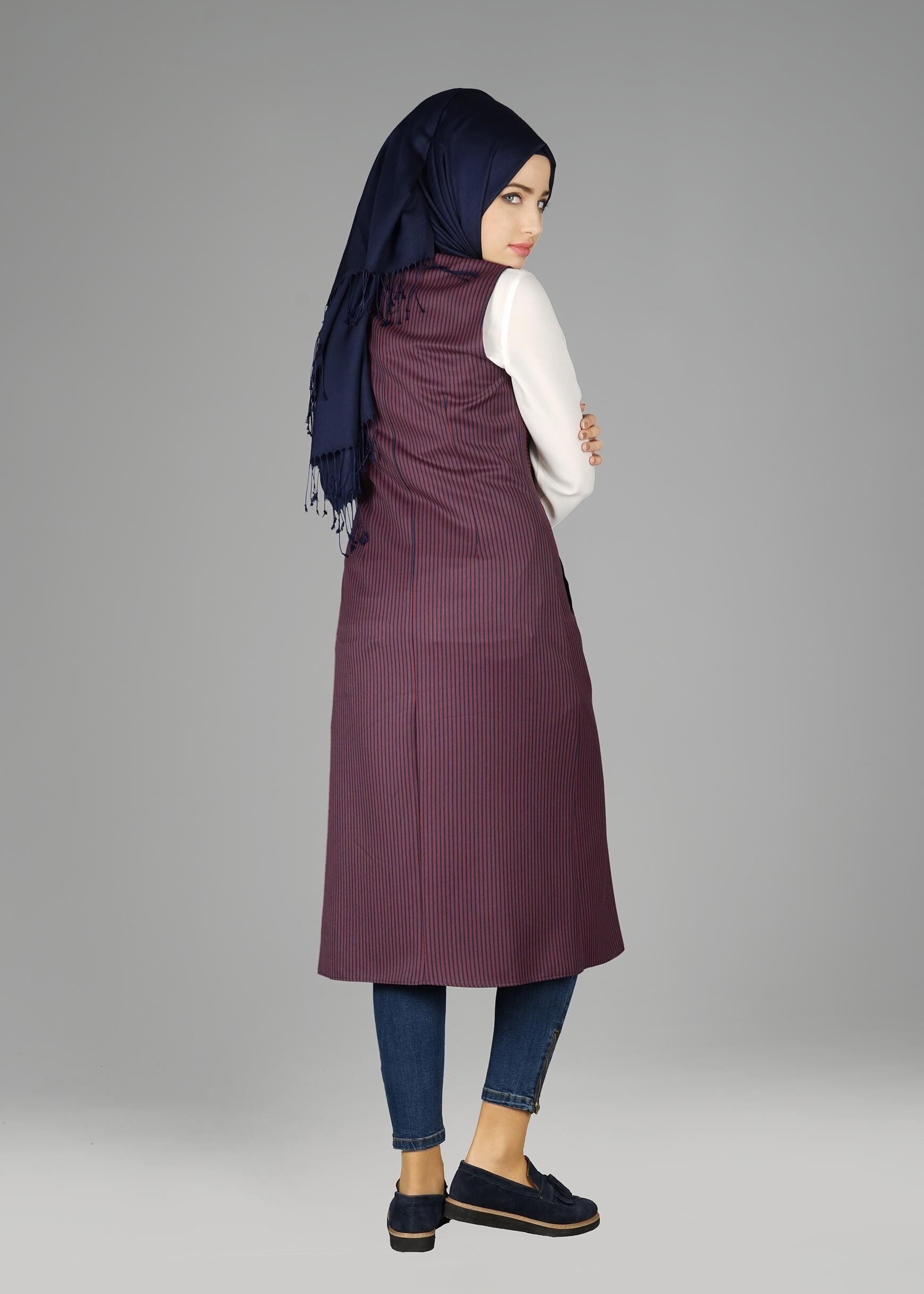 Tesettür giyim LACİVERT 4989 YELEK