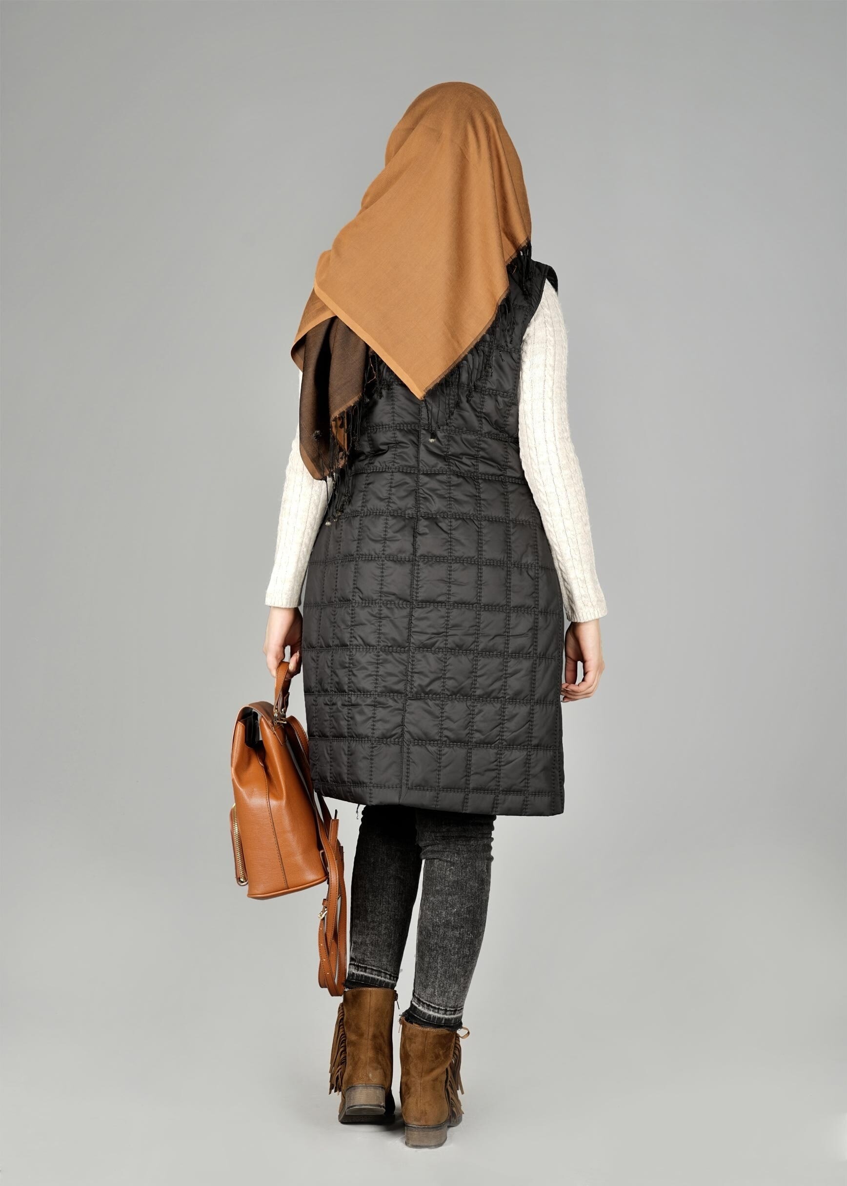 Tesettür giyim SİYAH 9428 YELEK