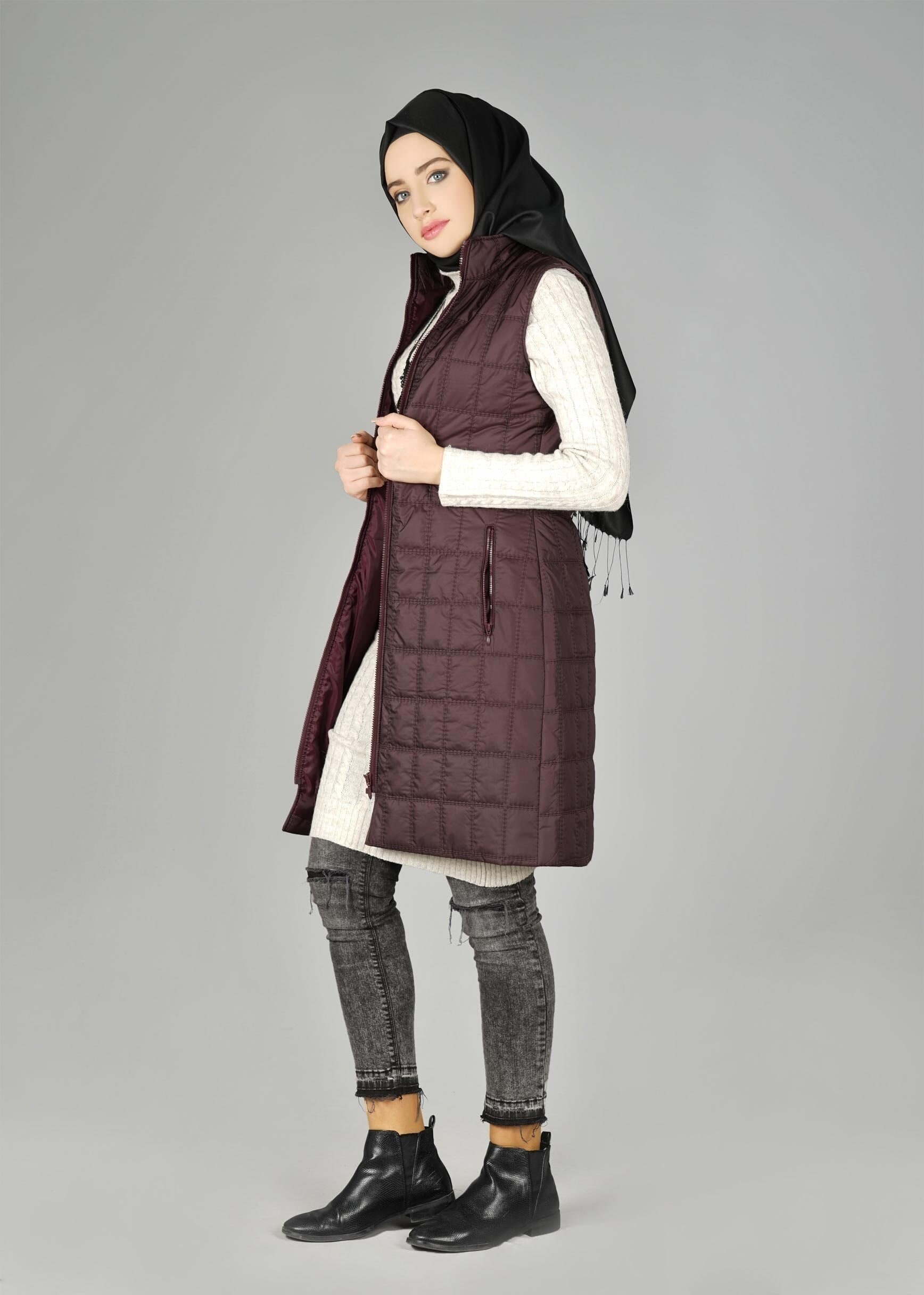 Tesettür giyim MÜRDÜM 9428 YELEK
