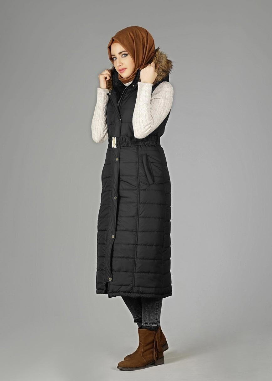 Tesettür giyim SİYAH 9601 YELEK