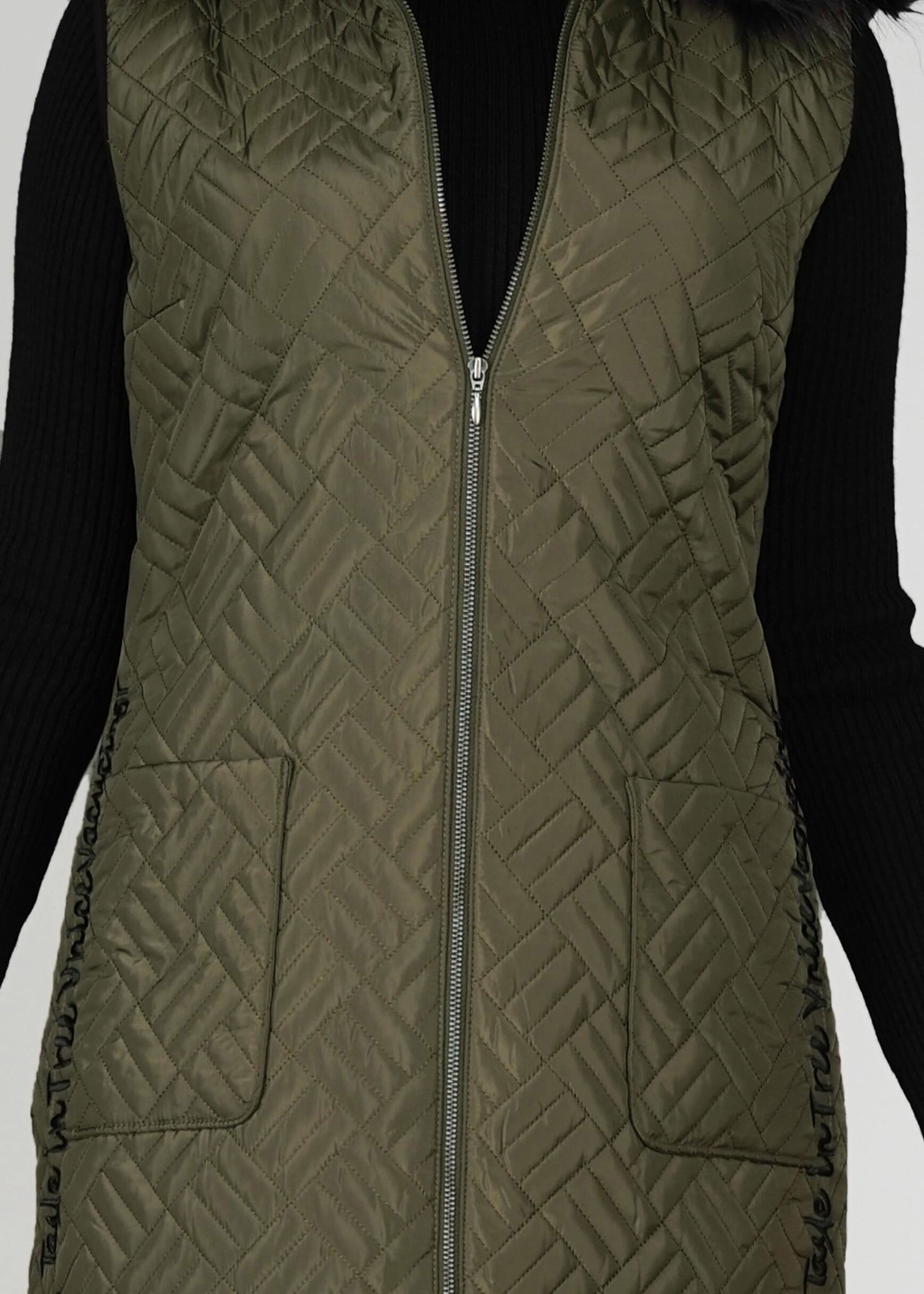 Tesettür giyim HAKİ 9614 YELEK