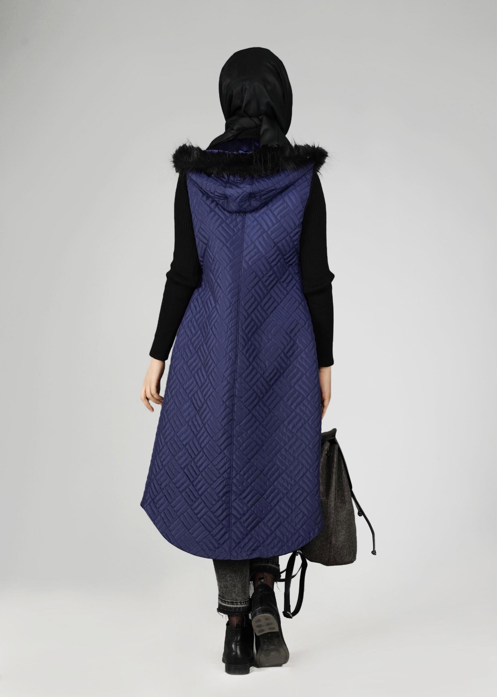 Tesettür giyim LACİVERT 9614 YELEK