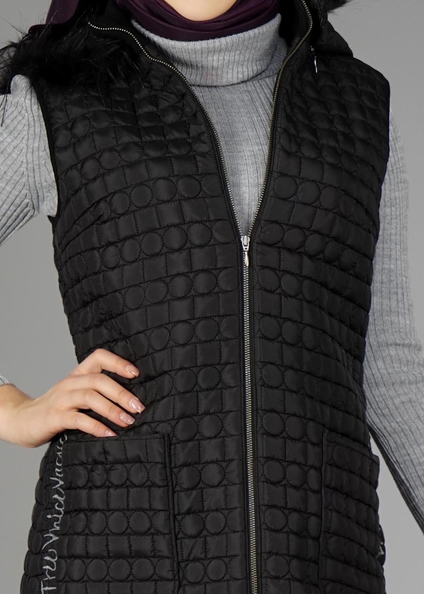 Tesettür giyim SİYAH 9614-1 YELEK