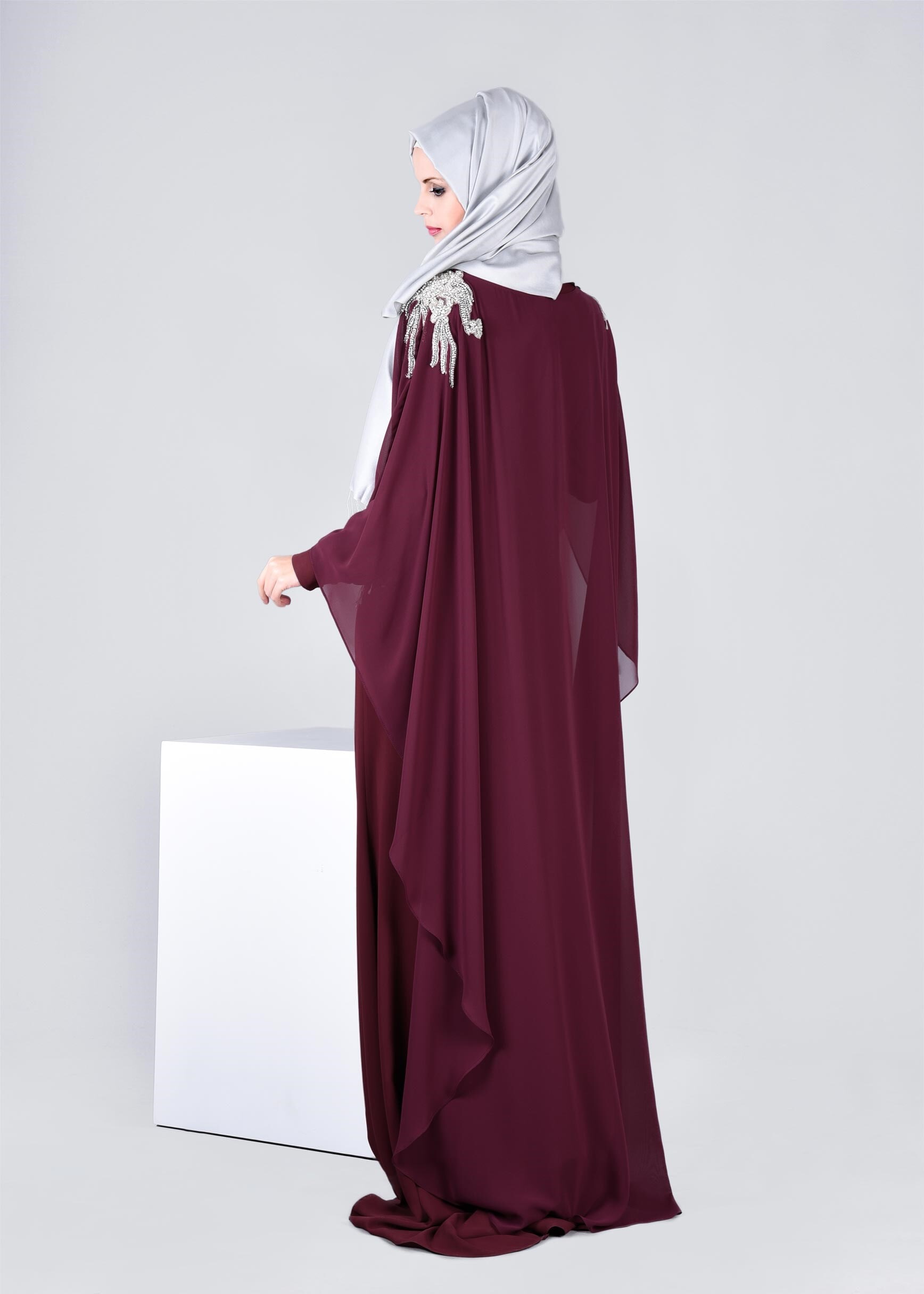 Tesettür giyim MÜRDÜM 5306 ASLI 5929 2&prime;Lİ ELBİSELİ ABİYE 38/42