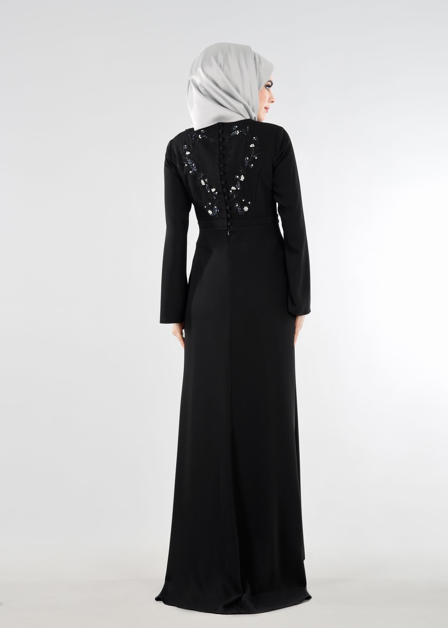 Tesettür giyim SİYAH 5308 ADRİNA 55587 TESETTÜR ABİYE 38/44 TEK38