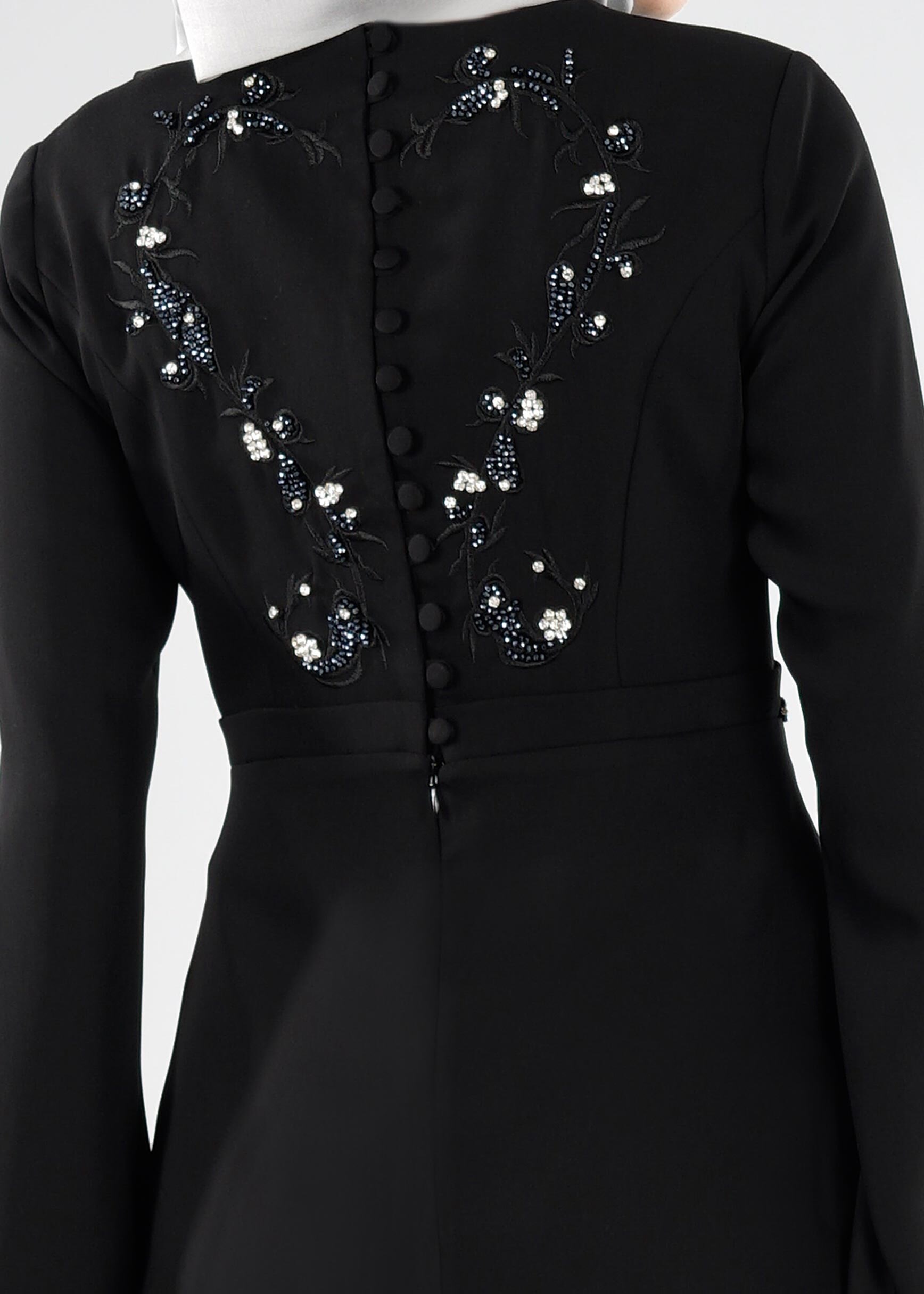 Tesettür giyim SİYAH 5308 ADRİNA 55587 TESETTÜR ABİYE 38/44 TEK38