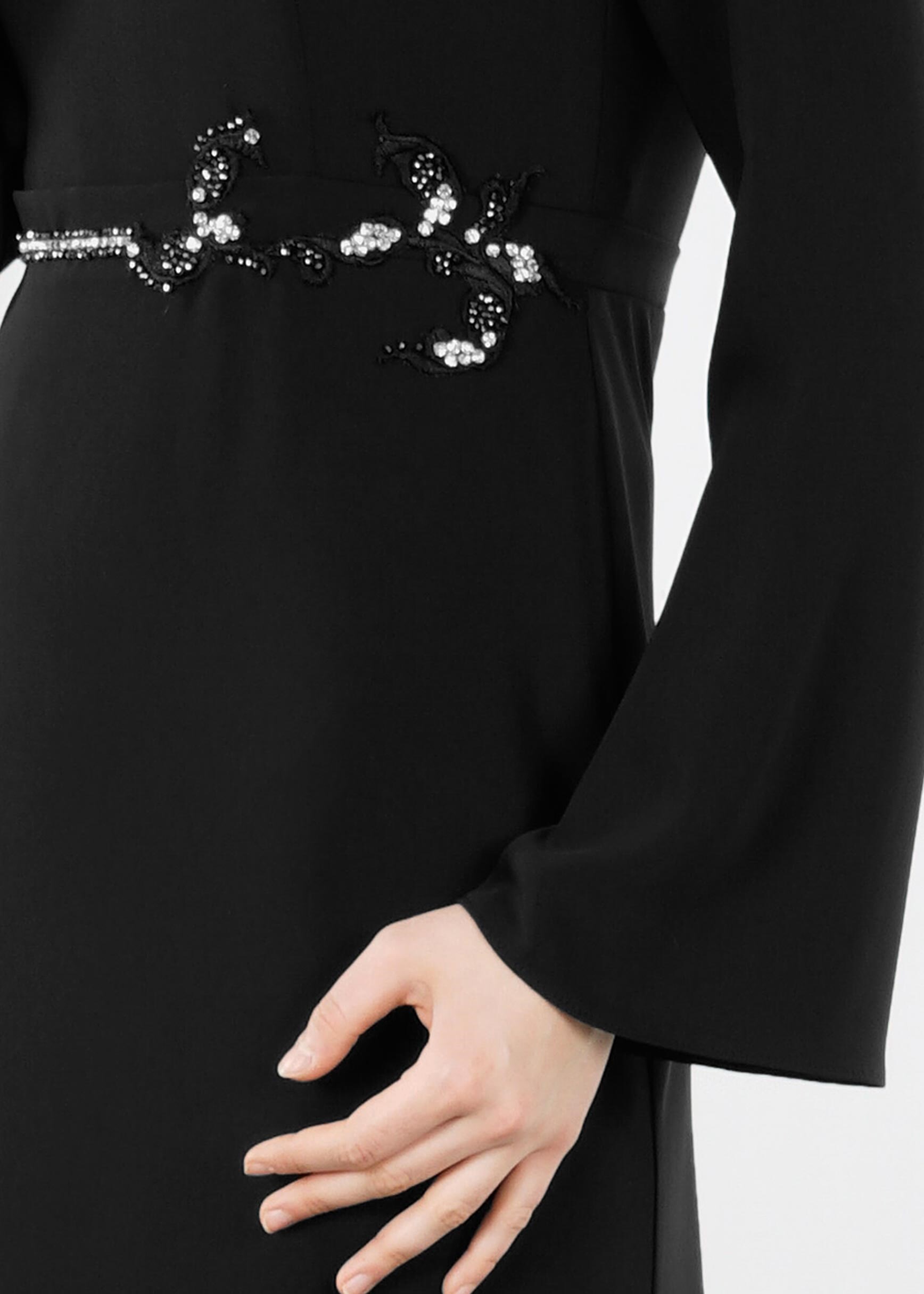 Tesettür giyim SİYAH 5308 ADRİNA 55587 TESETTÜR ABİYE 38/44 TEK38