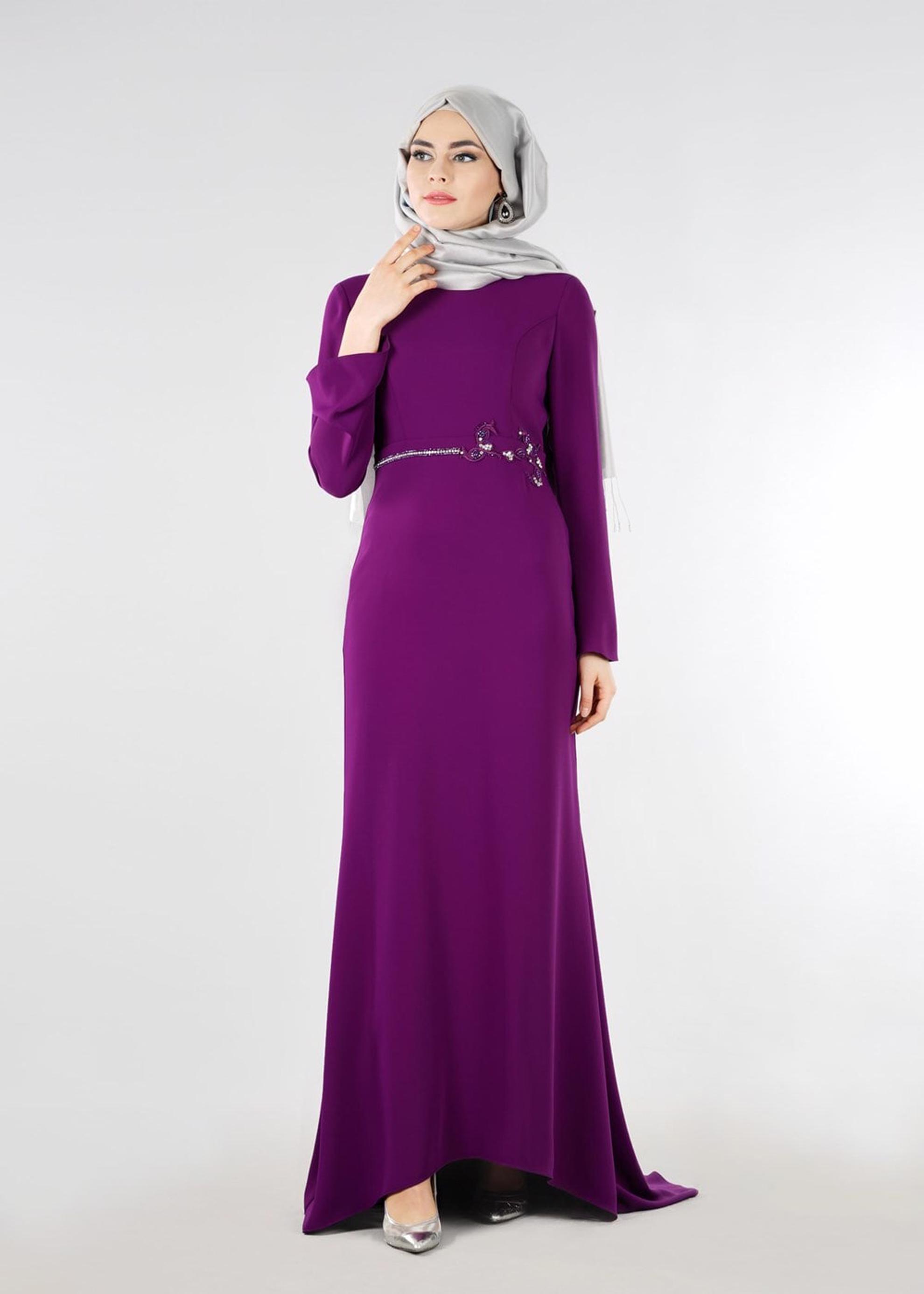 Tesettür giyim MOR 5308 ADRİNA 55587 TESETTÜR ABİYE 38/44 TEK38