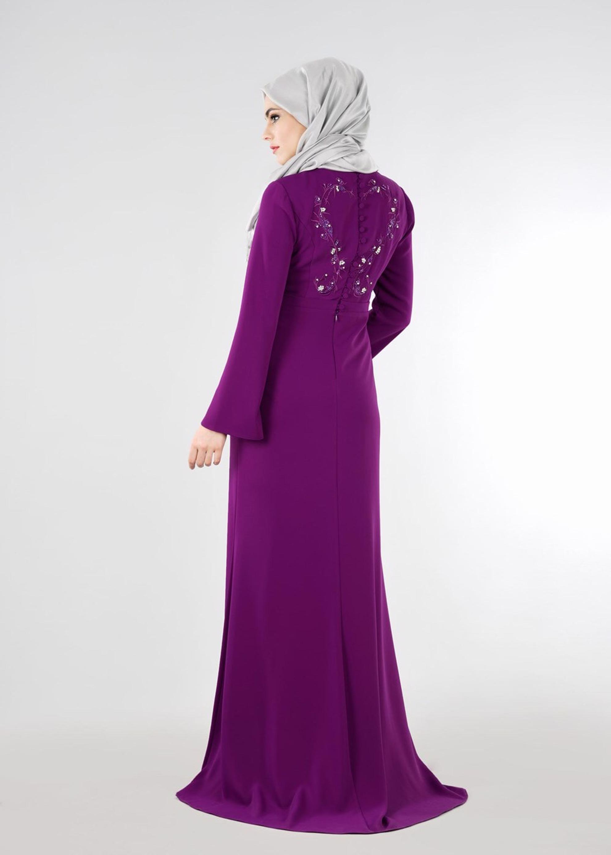 Tesettür giyim MOR 5308 ADRİNA 55587 TESETTÜR ABİYE 38/44 TEK38