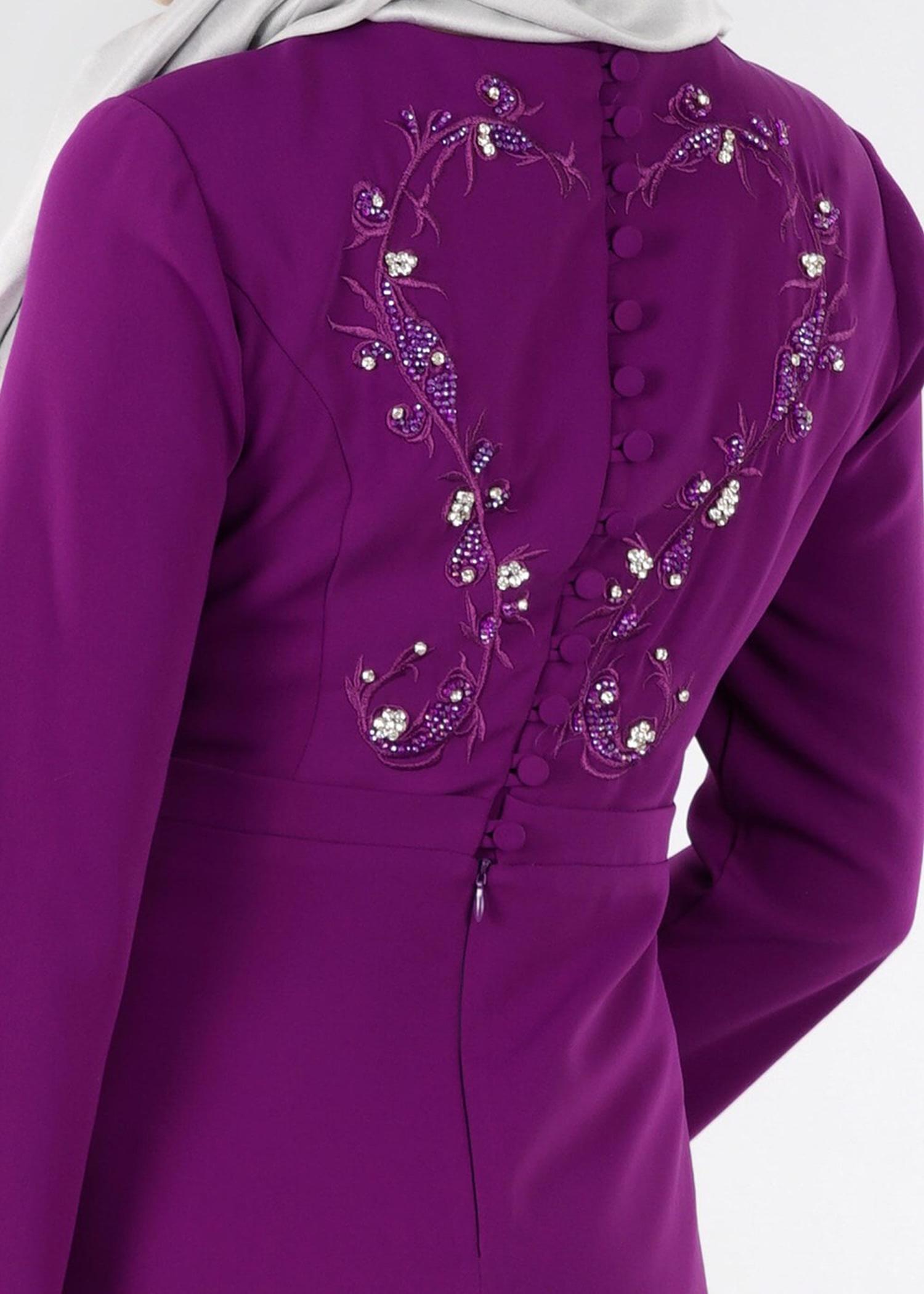 Tesettür giyim MOR 5308 ADRİNA 55587 TESETTÜR ABİYE 38/44 TEK38