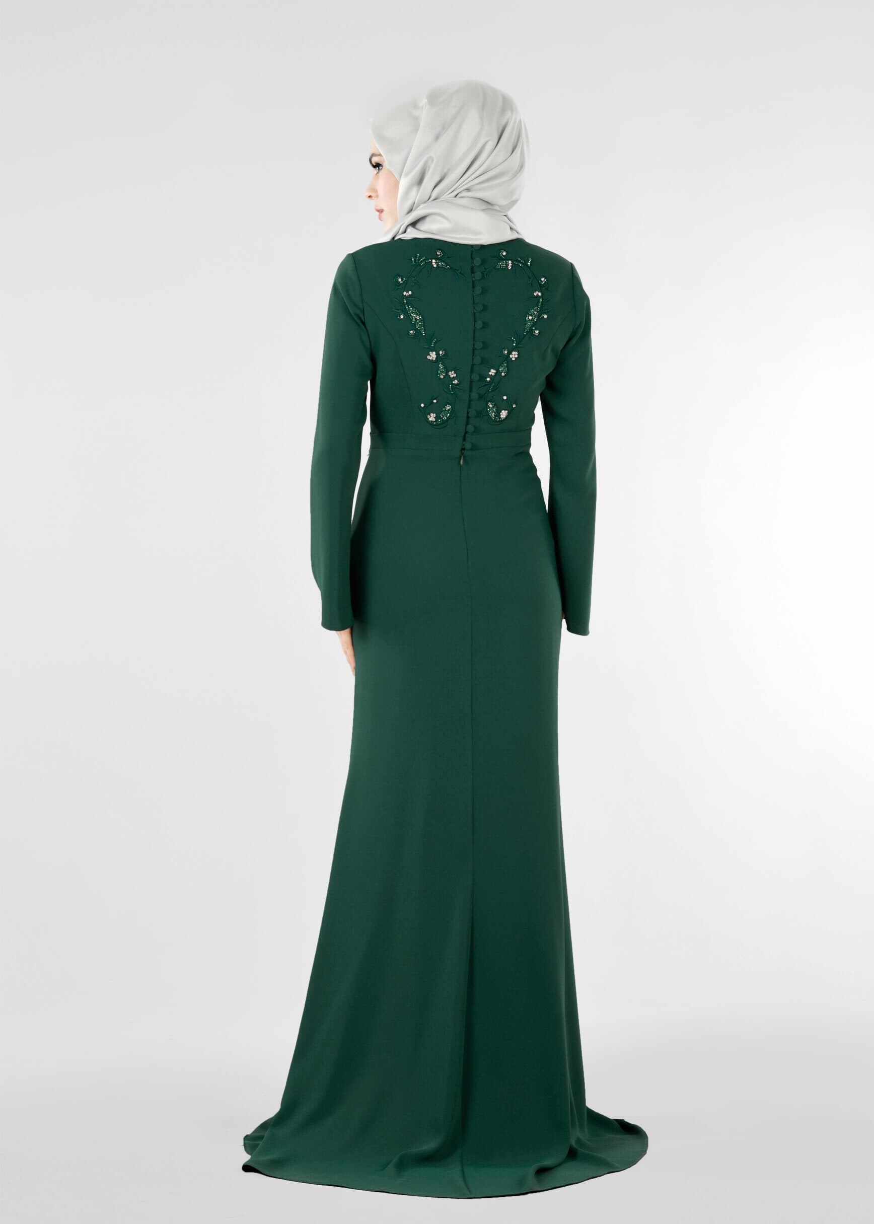 Tesettür giyim YEŞİL 5308 ADRİNA 55587 TESETTÜR ABİYE 38/44 TEK38