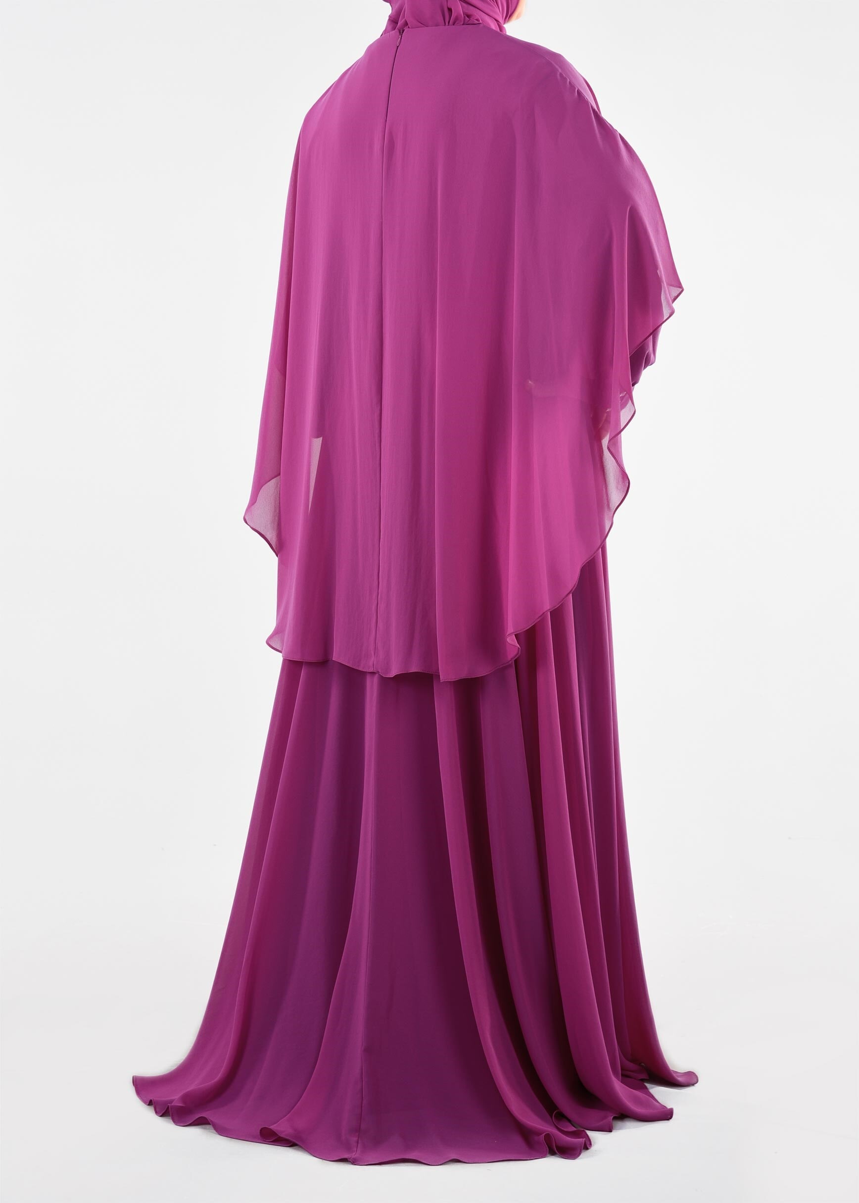 Tesettür giyim MOR 5310 NEW MULTİ ŞİFON ABİYE 44/6