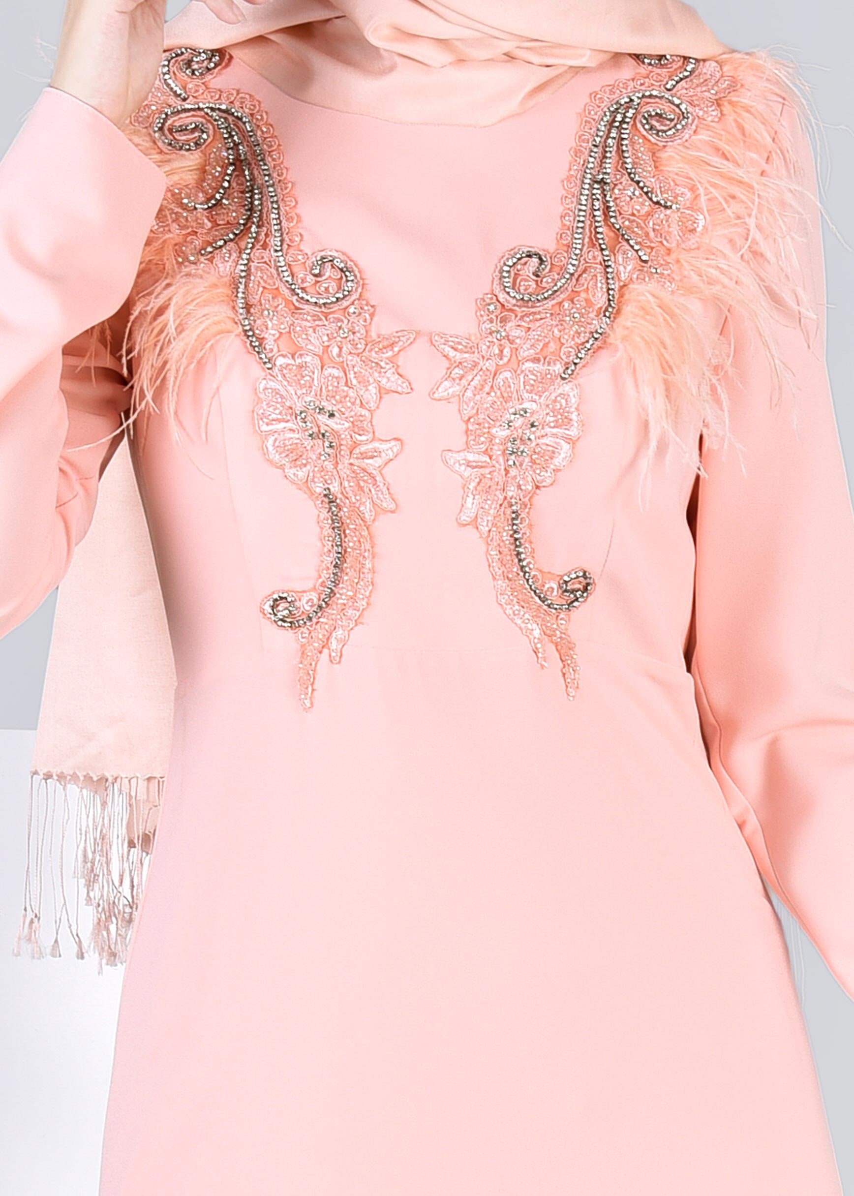 Tesettür giyim PEMBE 5319 CAMİLA 6385 ABİYE 38/42 TEK38