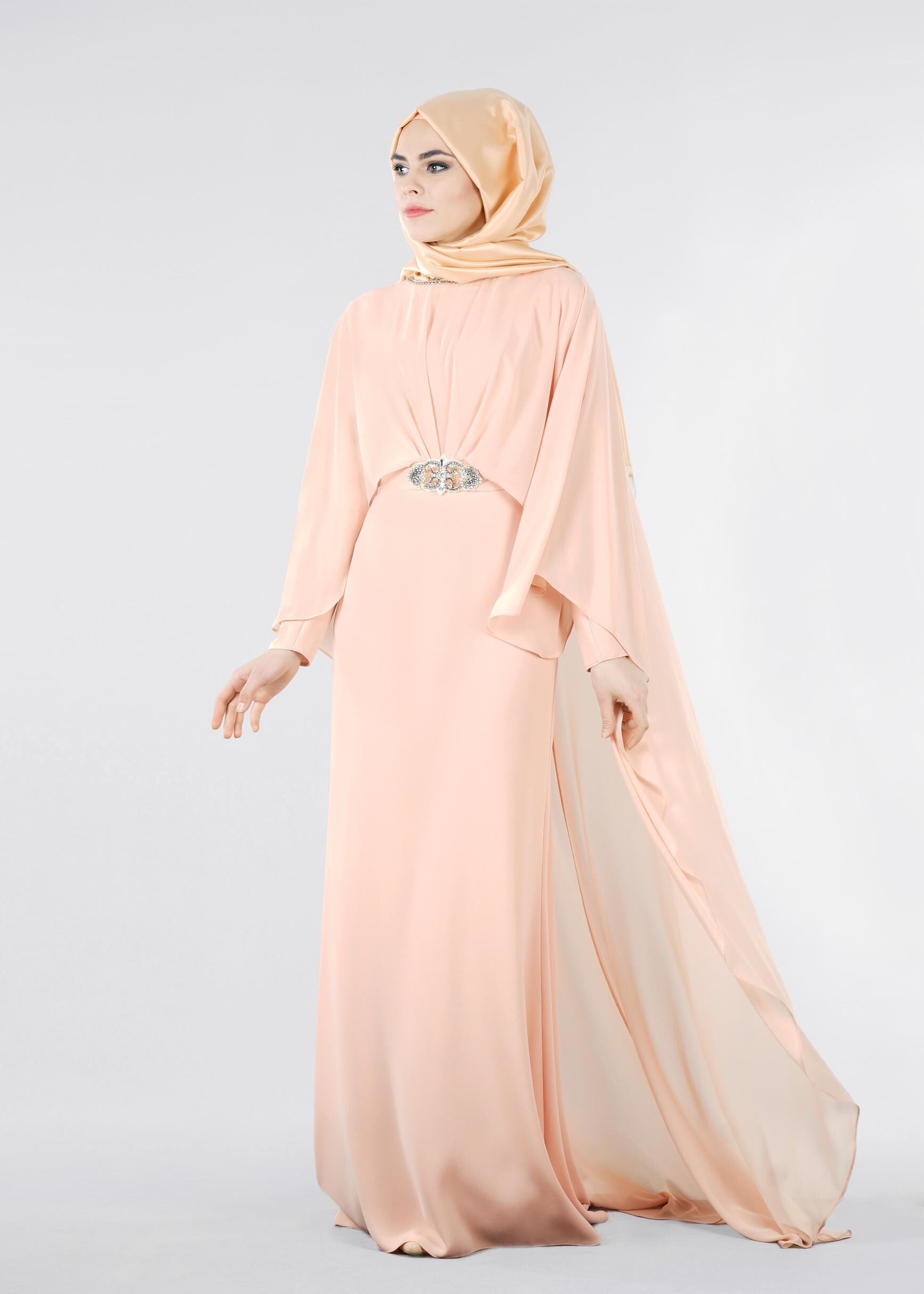 Tesettür giyim PUDRA 5330 NEW SUZANNA TESETTÜR 2&prime;Lİ ELB.ABİYE 38/42 TEK40