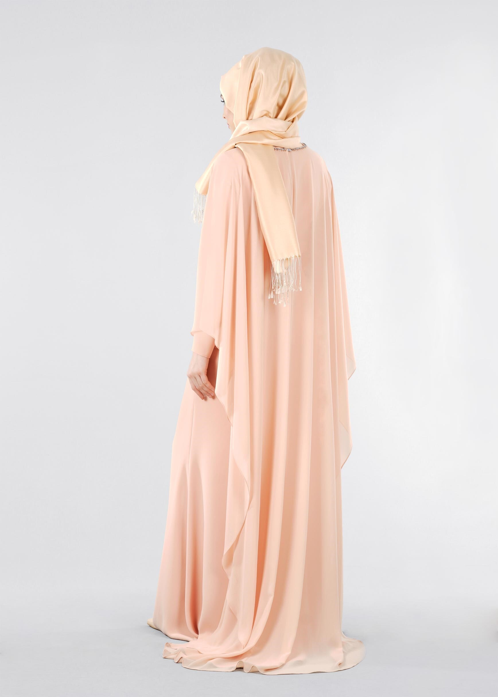 Tesettür giyim PUDRA 5330 NEW SUZANNA TESETTÜR 2&prime;Lİ ELB.ABİYE 38/42 TEK40