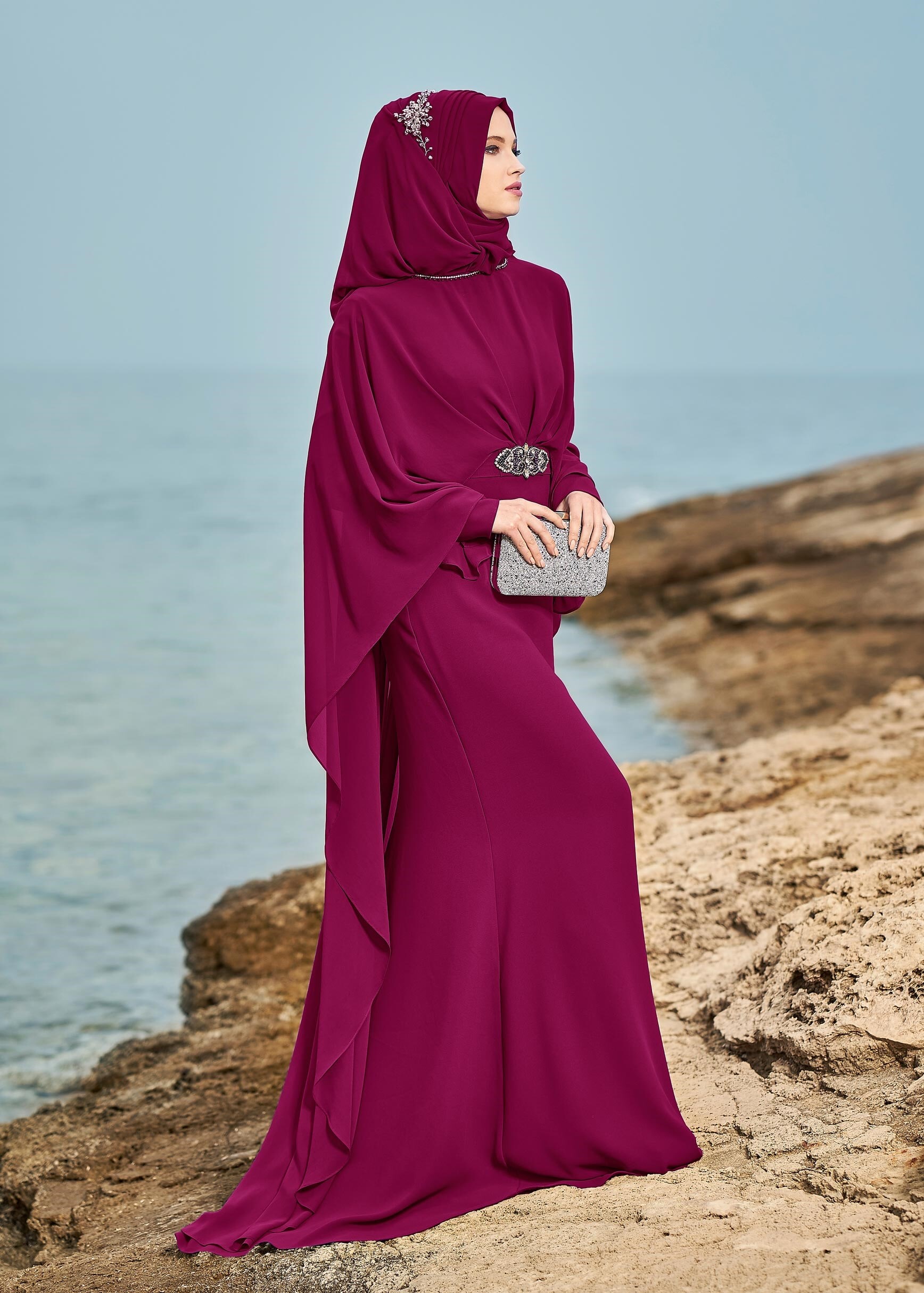 Tesettür giyim MOR 5330 NEW SUZANNA TESETTÜR 2&prime;Lİ ELB.ABİYE 38/42 TEK40