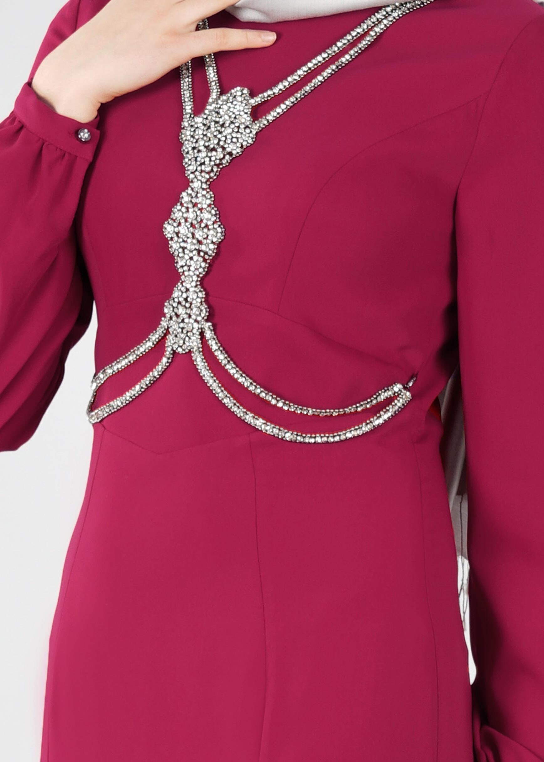 Tesettür giyim FUŞYA 5331 ASLI 5929 TESETTÜR ABİYE 38/42 TEK38