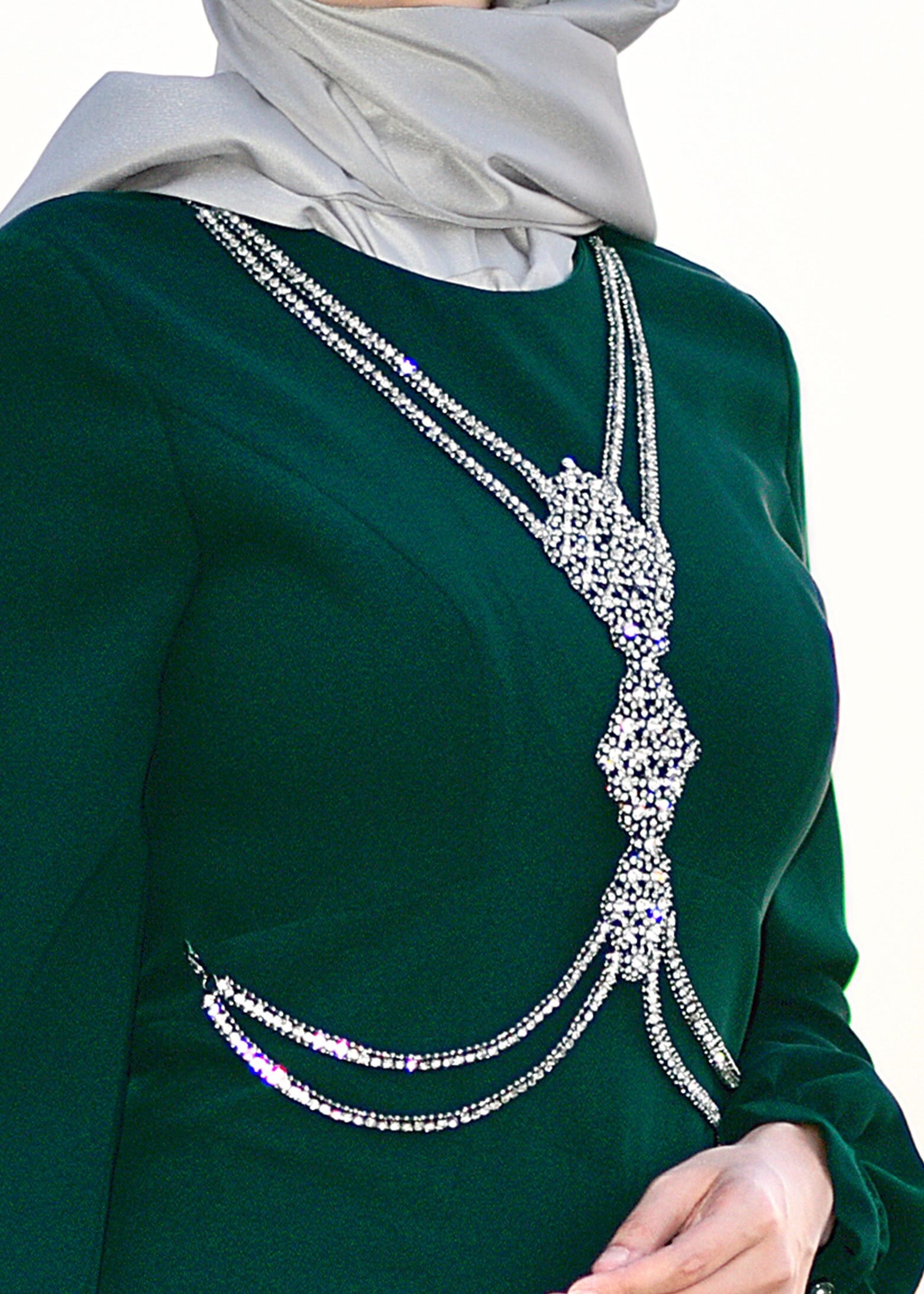 Tesettür giyim YEŞİL 5331 ASLI 5929 TESETTÜR ABİYE 38/42 TEK38