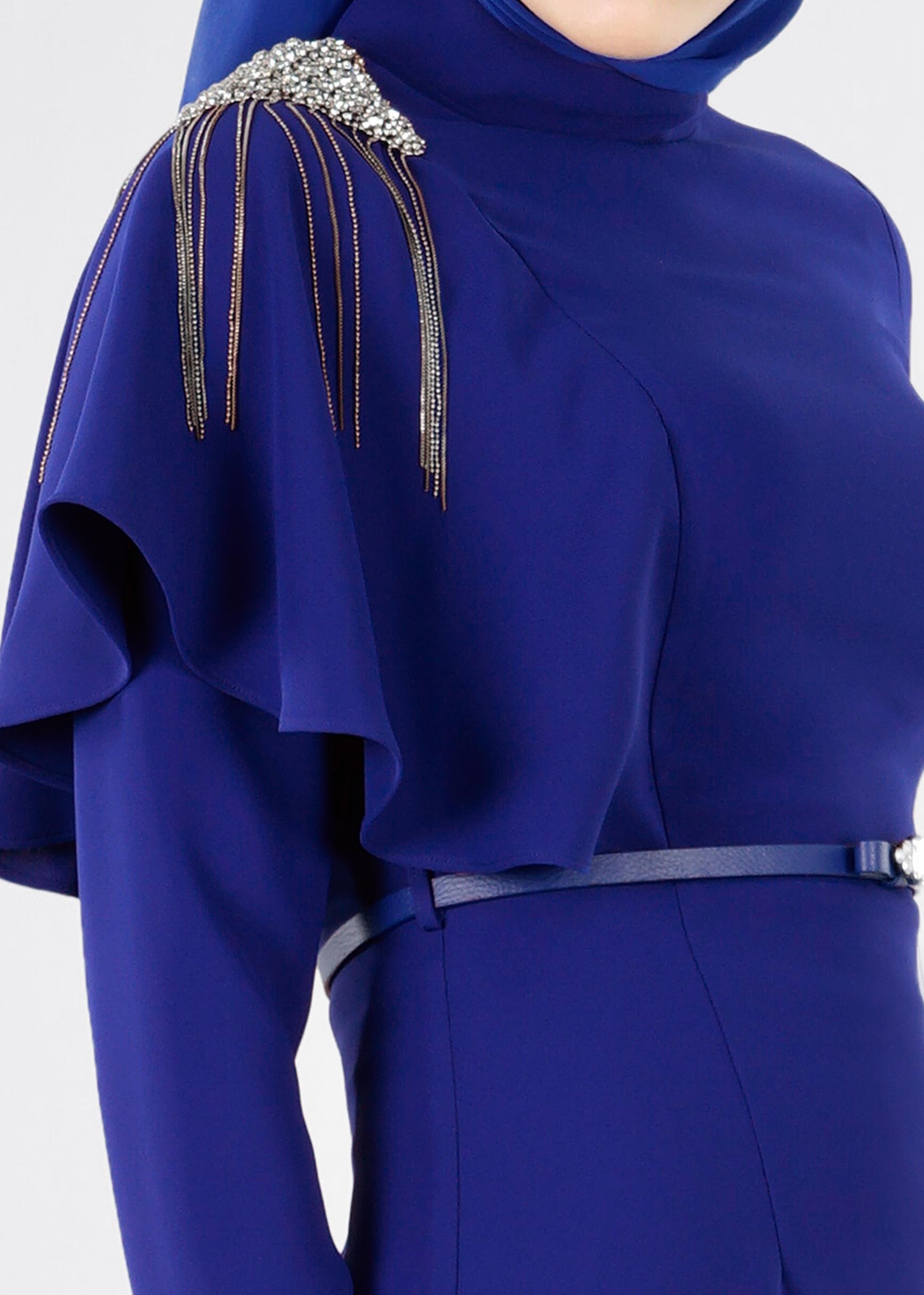 Tesettür giyim MAVİ 5332 NEW SUZANNA TESETTÜR ABİYE 38/44 TEK40-38