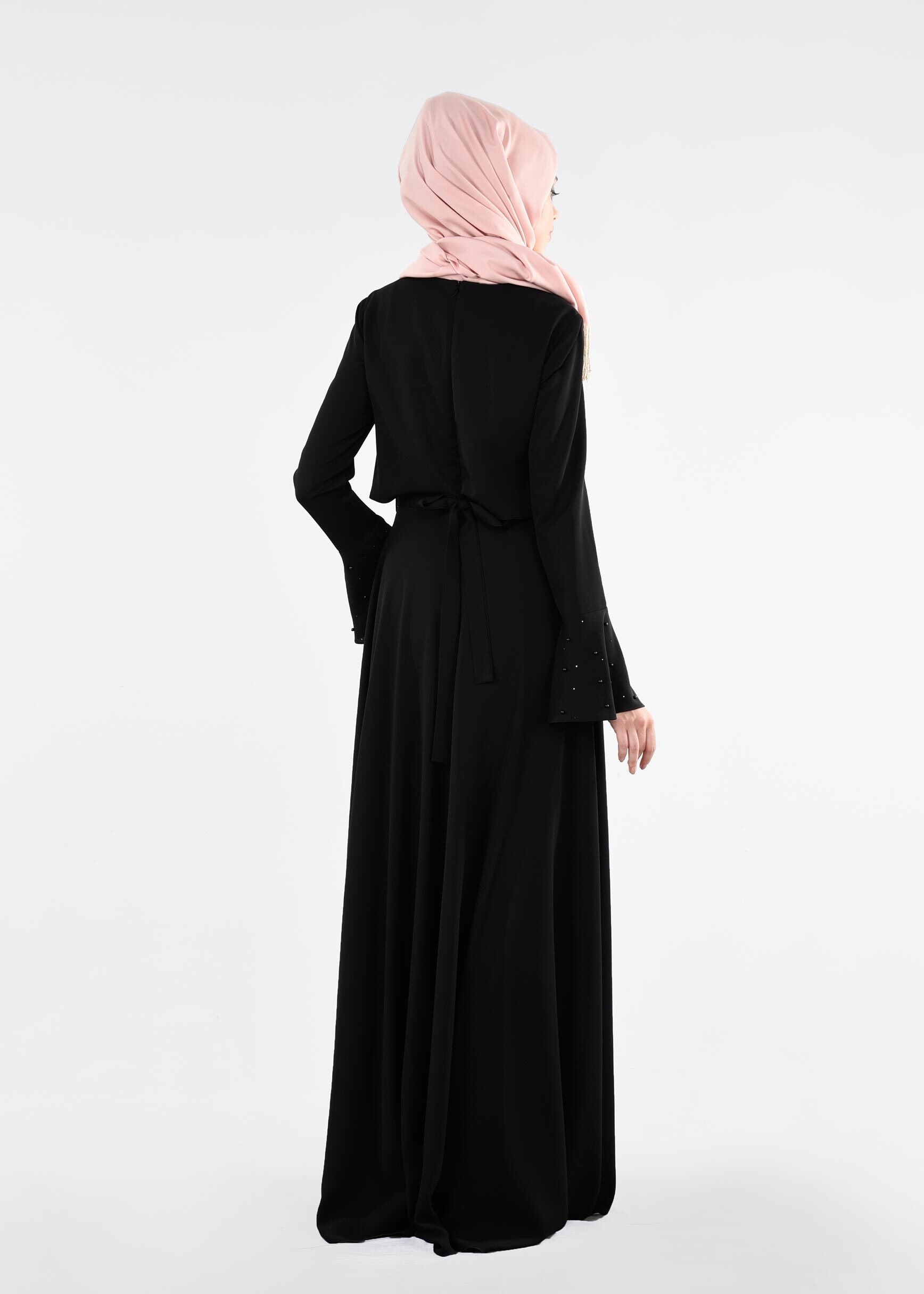 Tesettür giyim SİYAH 5336 PORTRE ABİYE 38/42 TEK38