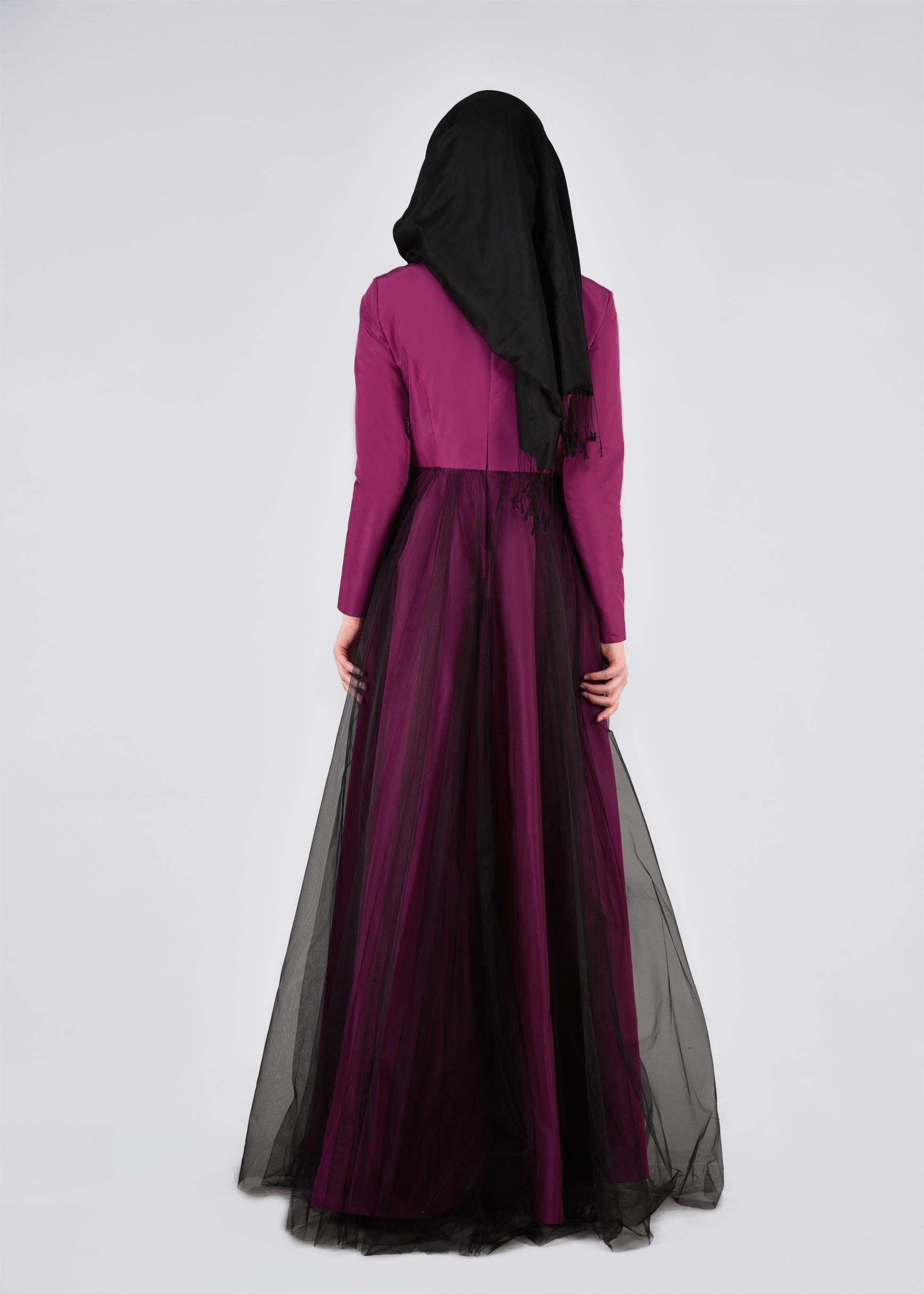 Tesettür giyim FUŞYA 5358 AİSHA ABİYE 38/42 TEK38