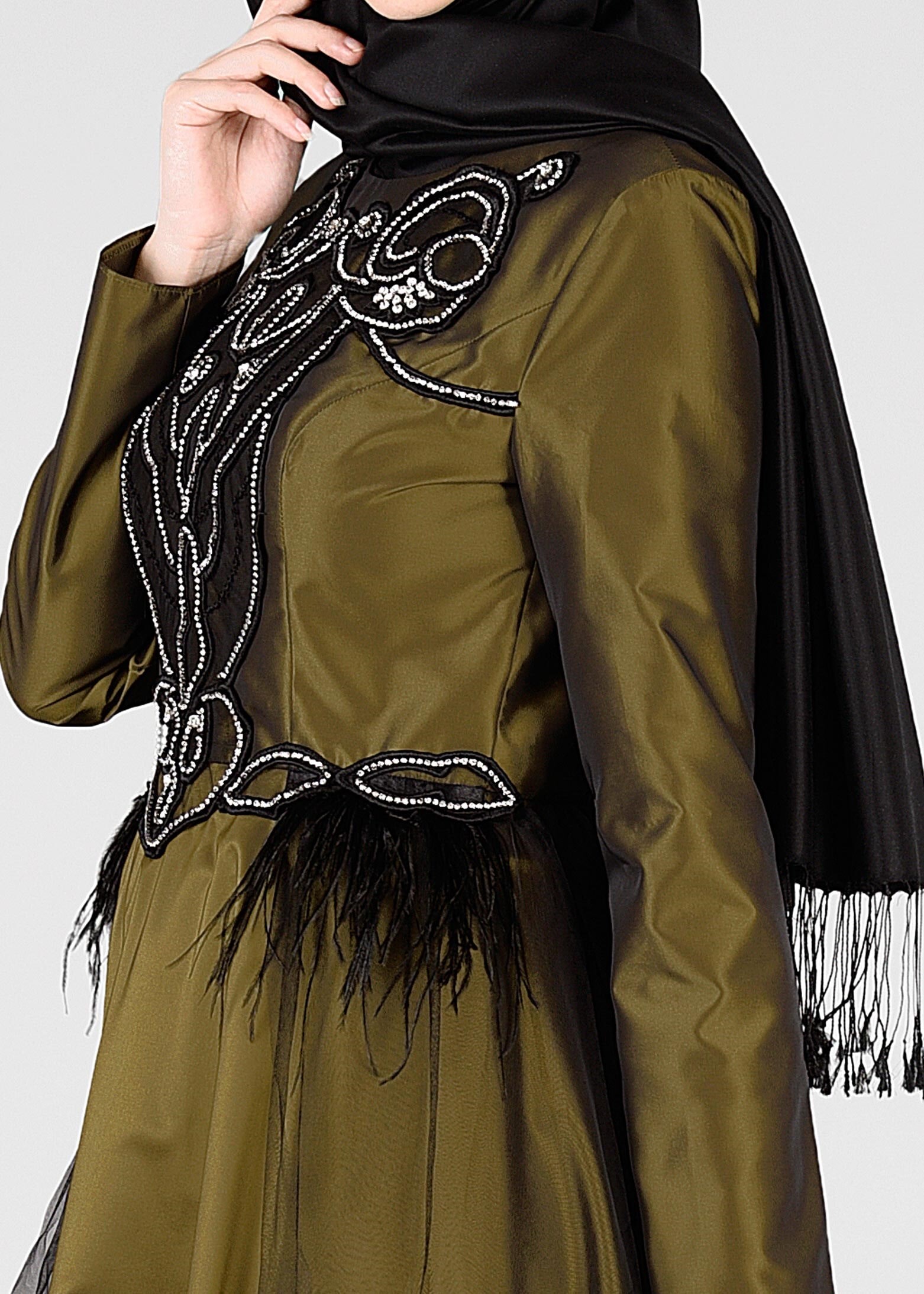 Tesettür giyim ALTIN 5358 AİSHA ABİYE 38/42 TEK38