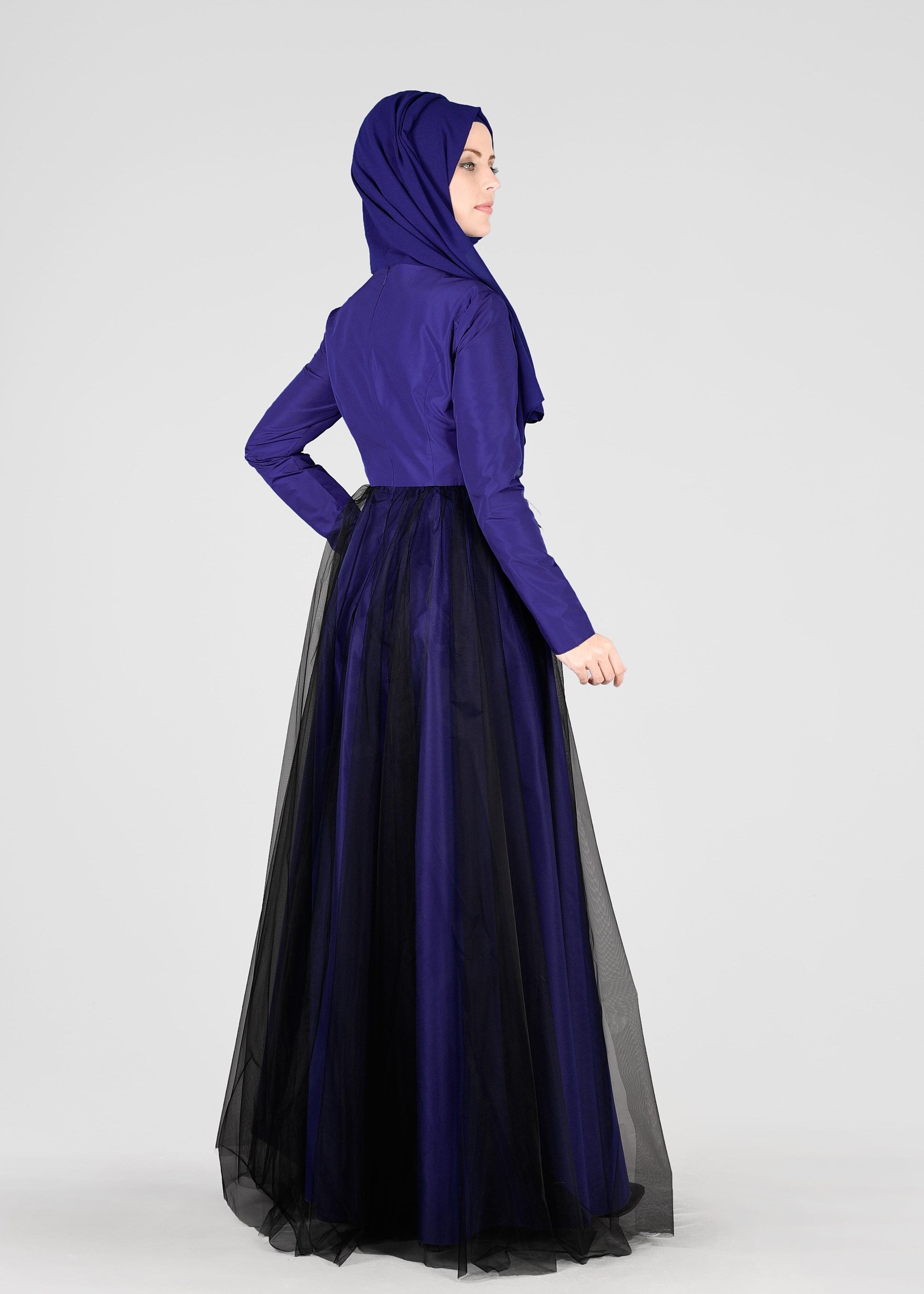 Tesettür giyim LACİVERT 5358 AİSHA ABİYE 38/42 TEK38