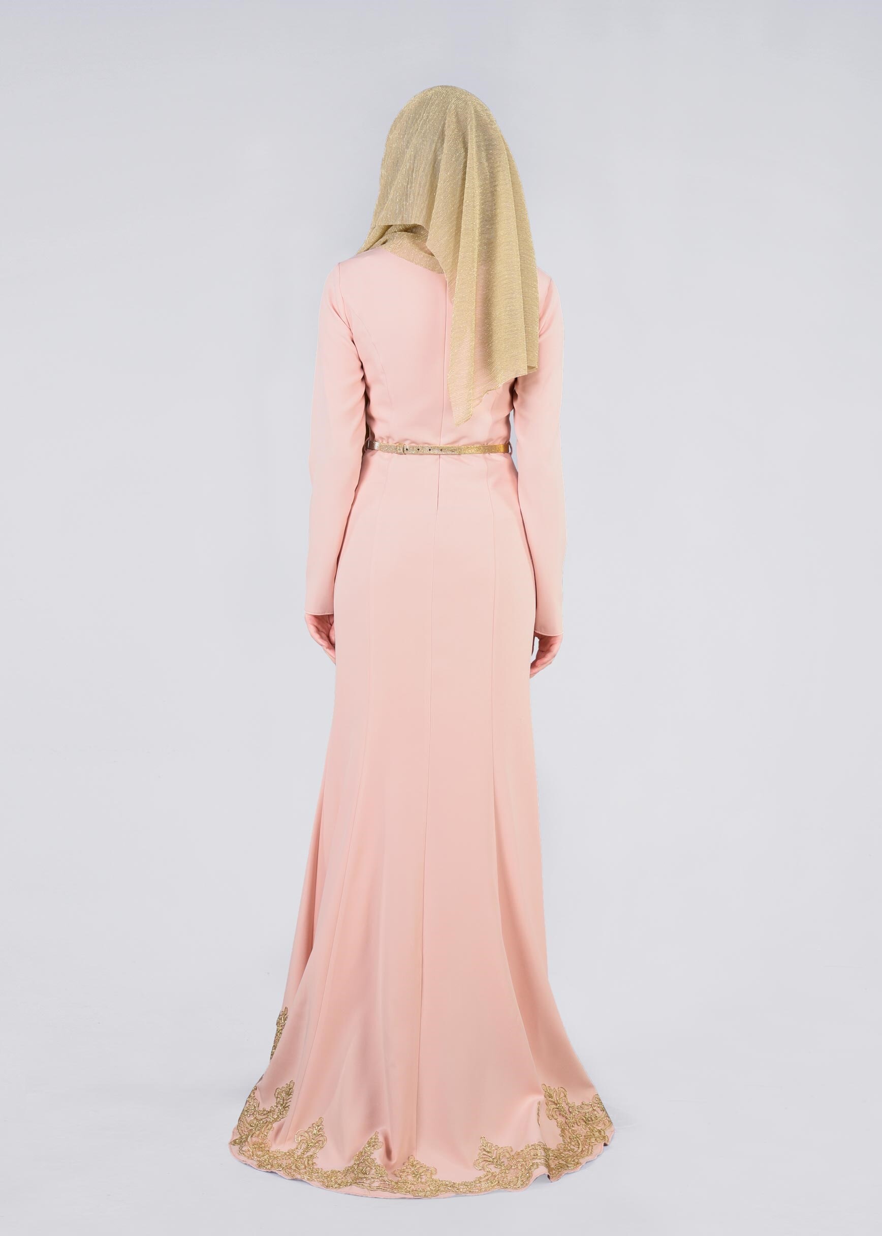 Tesettür giyim PUDRA 5373 DORE ABİYE 38/46 TEK40