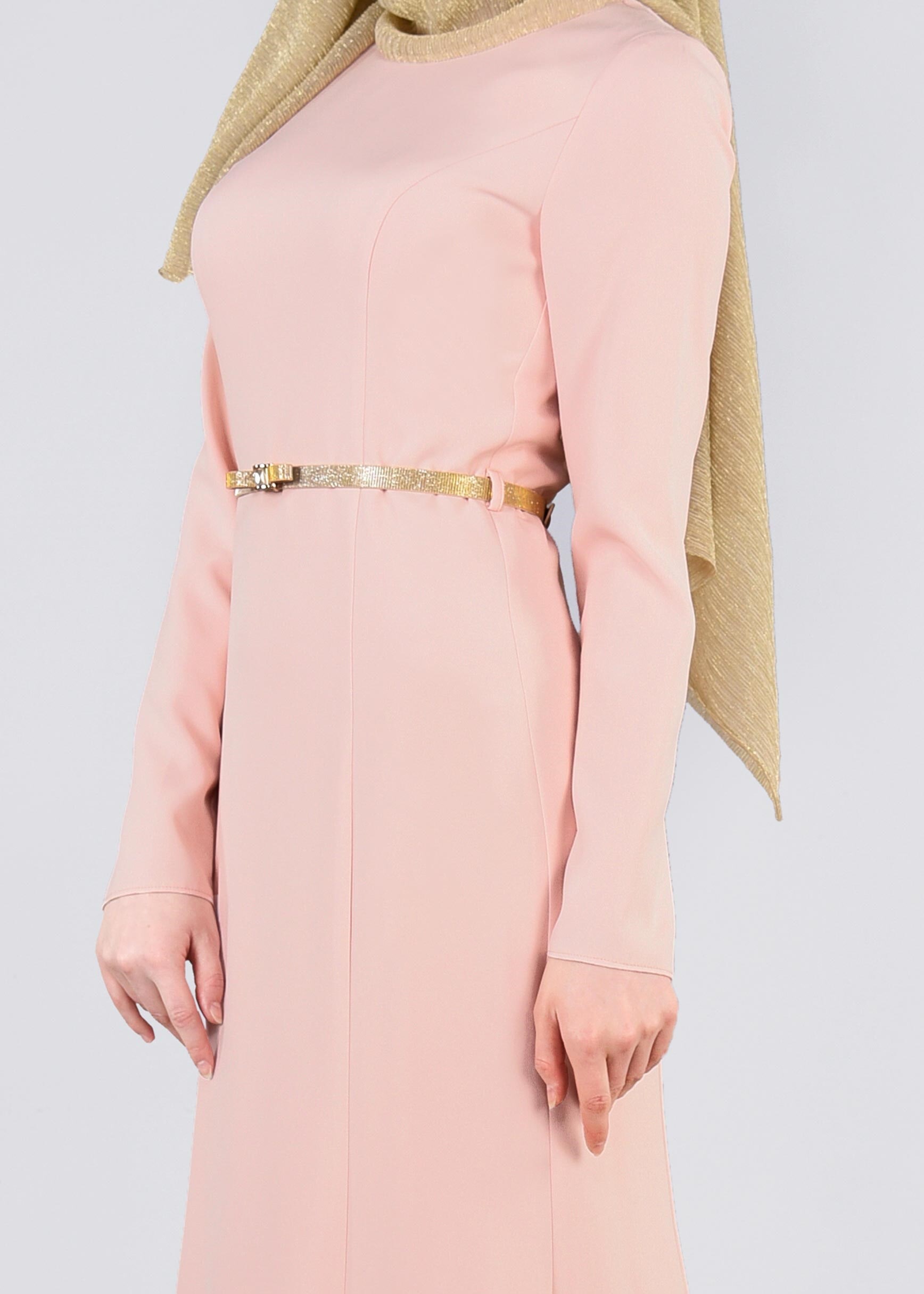 Tesettür giyim PUDRA 5373 DORE ABİYE 38/46 TEK40