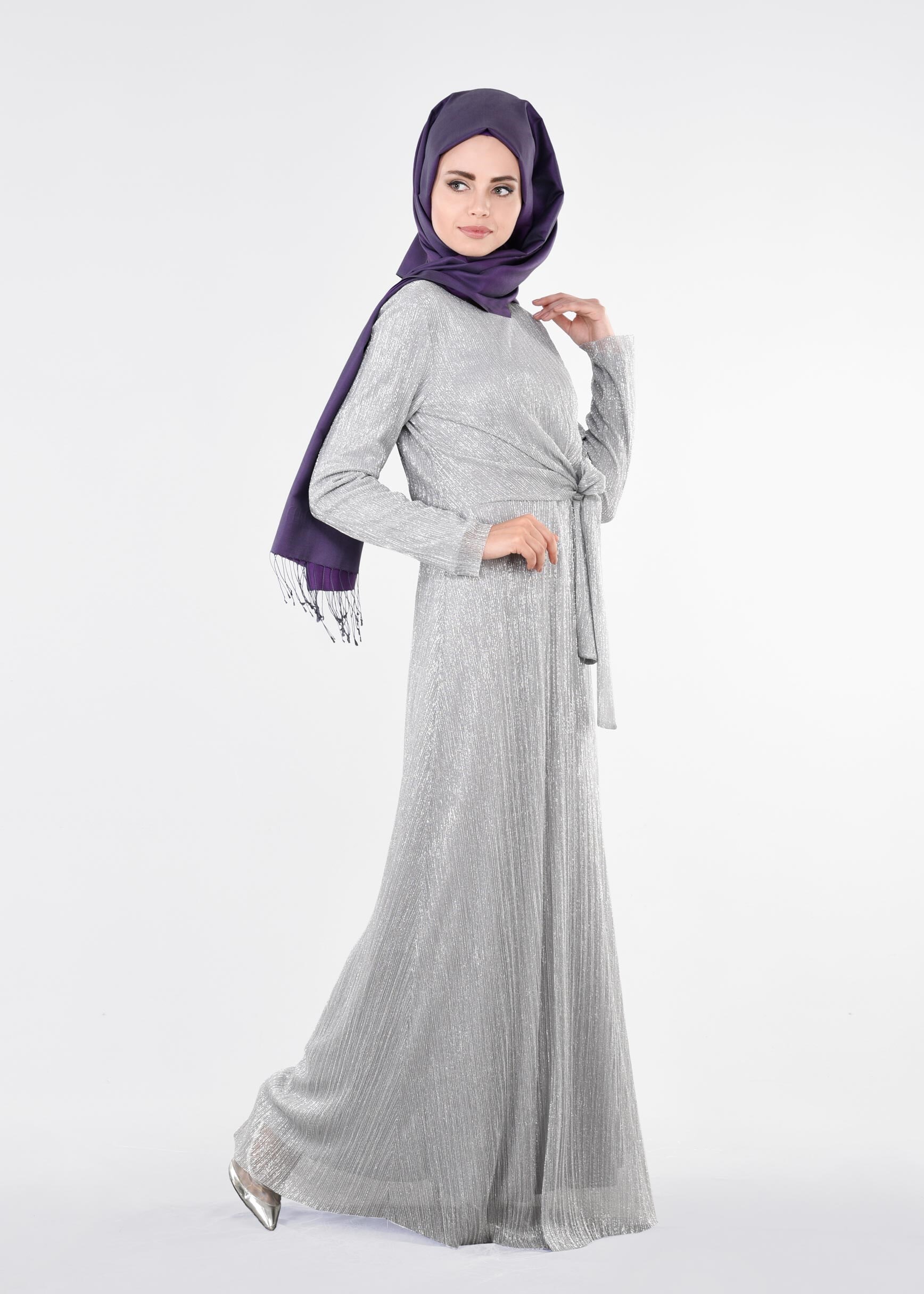Tesettür giyim GÜMÜŞ 5412 NEW CHRİSTİNE ABİYE 36/42