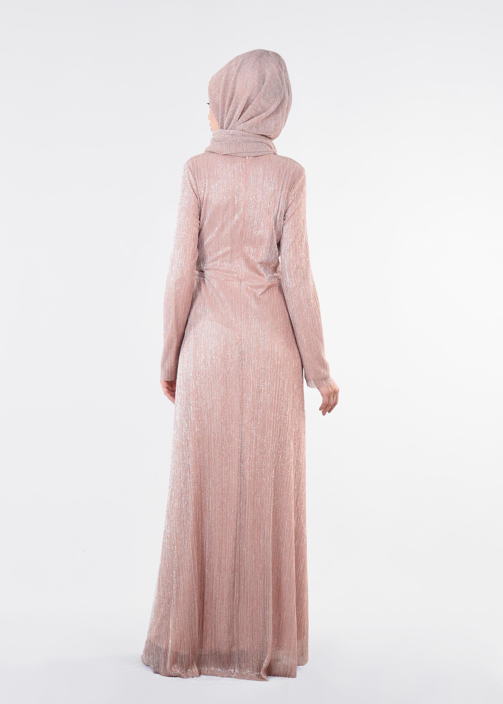 Tesettür giyim PUDRA 5412 NEW CHRİSTİNE ABİYE 36/42
