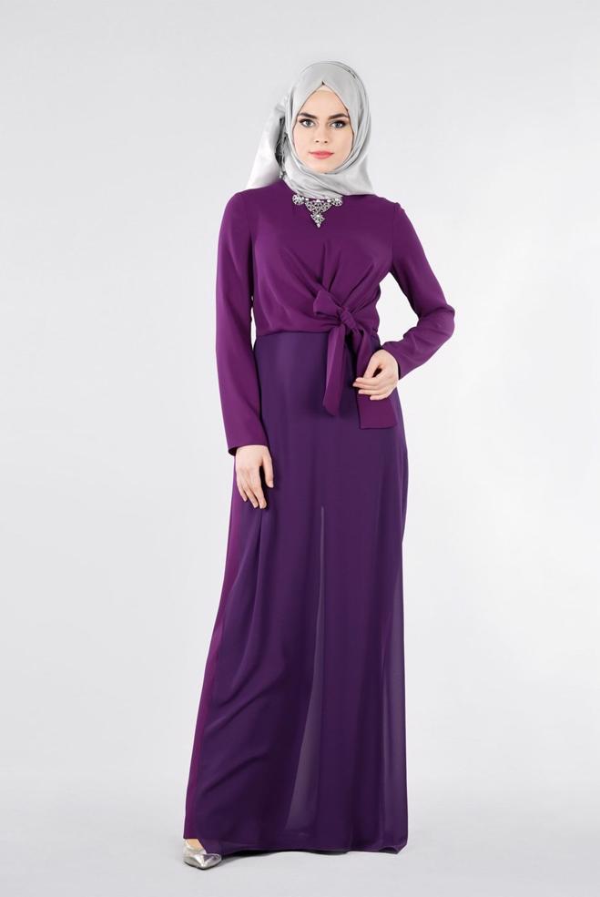 Hijab-Kleidung LILA 5318 ASLI 5929 TESETTÜR ABİYE TULUM 38/42(38) TEK36 - ALVİNA