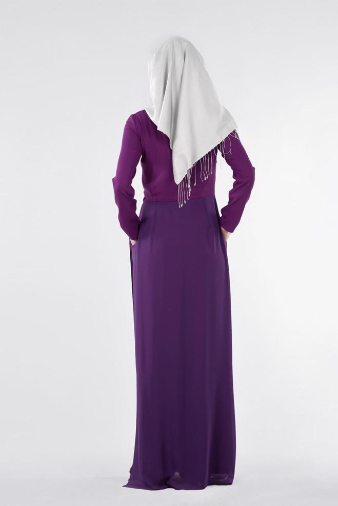 Hijab-Kleidung LILA 5318 ASLI 5929 TESETTÜR ABİYE TULUM 38/42(38) TEK36 - ALVİNA
