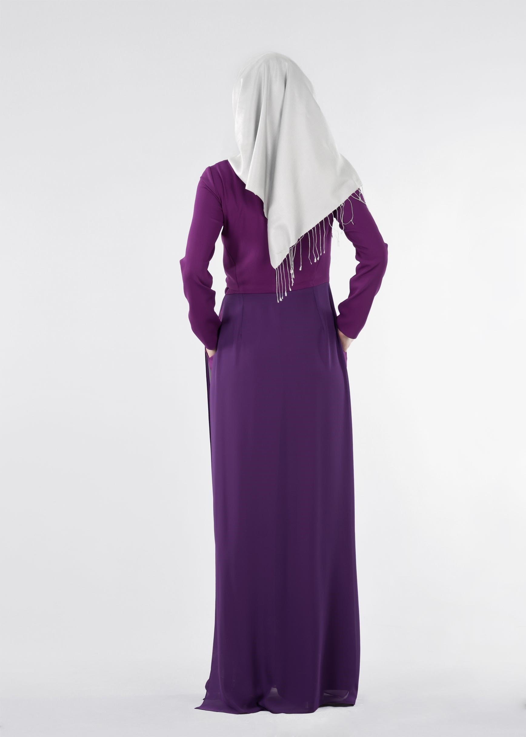 Tesettür giyim MOR 5318 ASLI 5929 TESETTÜR ABİYE TULUM 38/42(38) TEK36