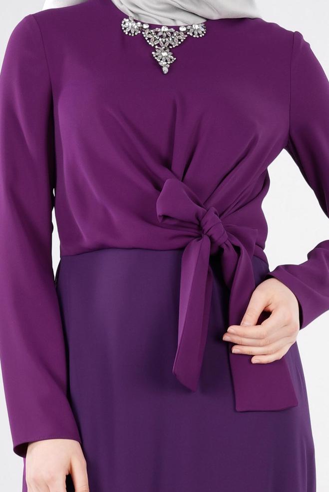 Hijab-Kleidung LILA 5318 ASLI 5929 TESETTÜR ABİYE TULUM 38/42(38) TEK36 - ALVİNA