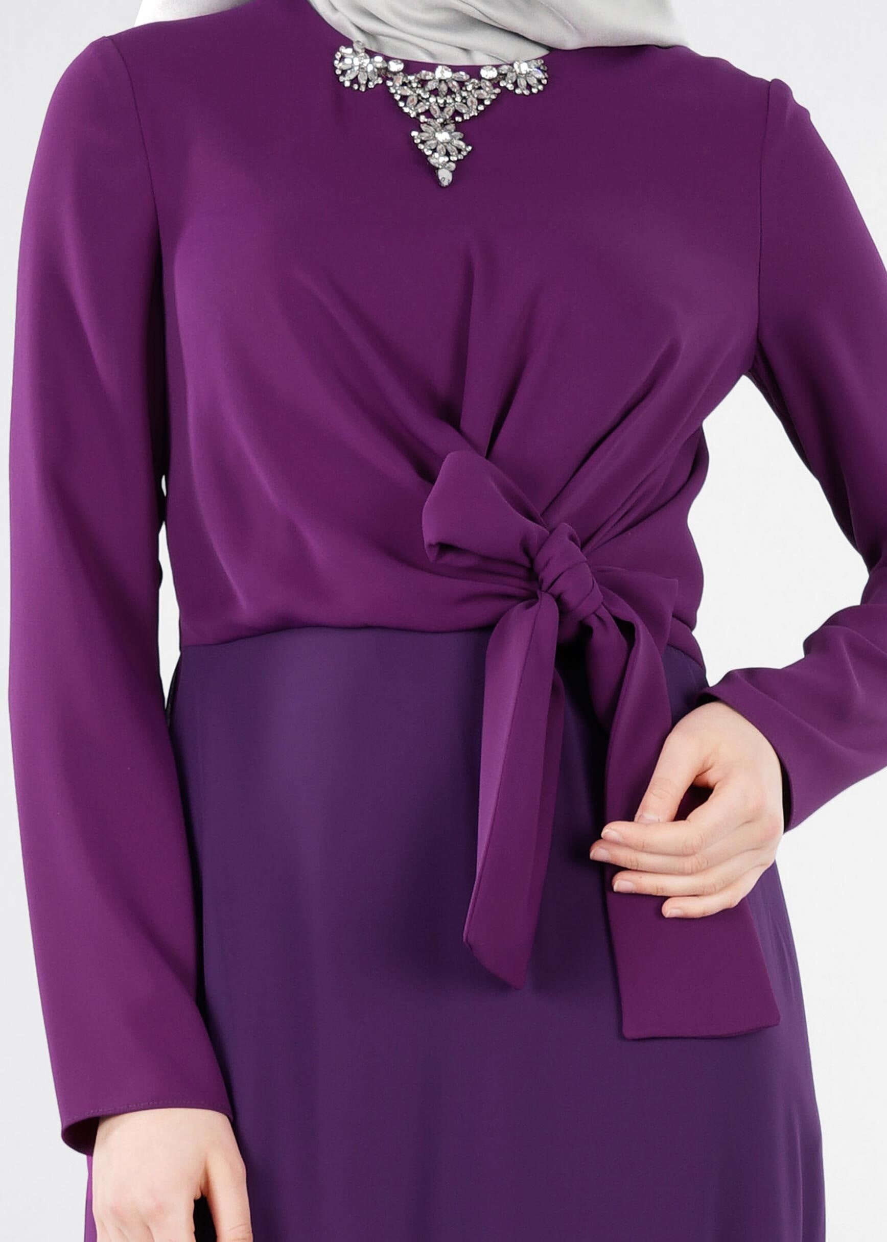 Tesettür giyim MOR 5318 ASLI 5929 TESETTÜR ABİYE TULUM 38/42(38) TEK36