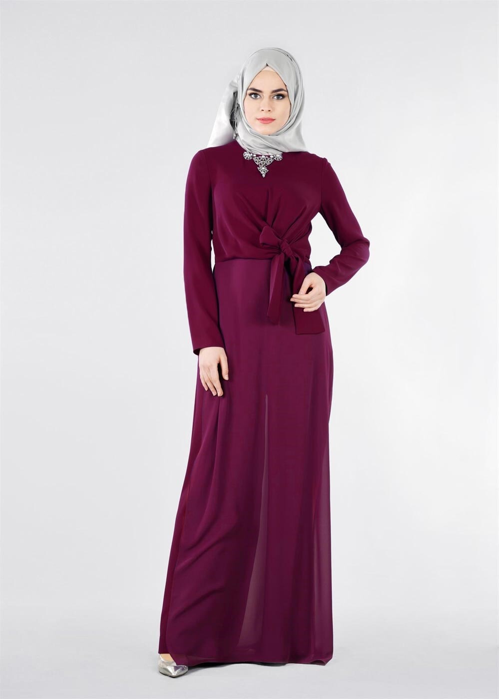 Tesettür giyim MÜRDÜM 5318 ASLI 5929 TESETTÜR ABİYE TULUM 38/42(38) TEK36