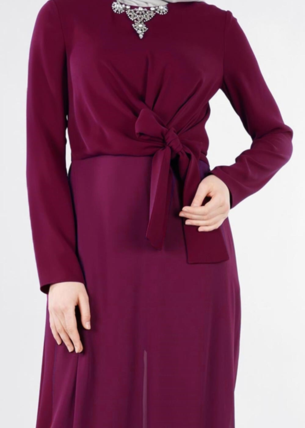 Tesettür giyim MÜRDÜM 5318 ASLI 5929 TESETTÜR ABİYE TULUM 38/42(38) TEK36