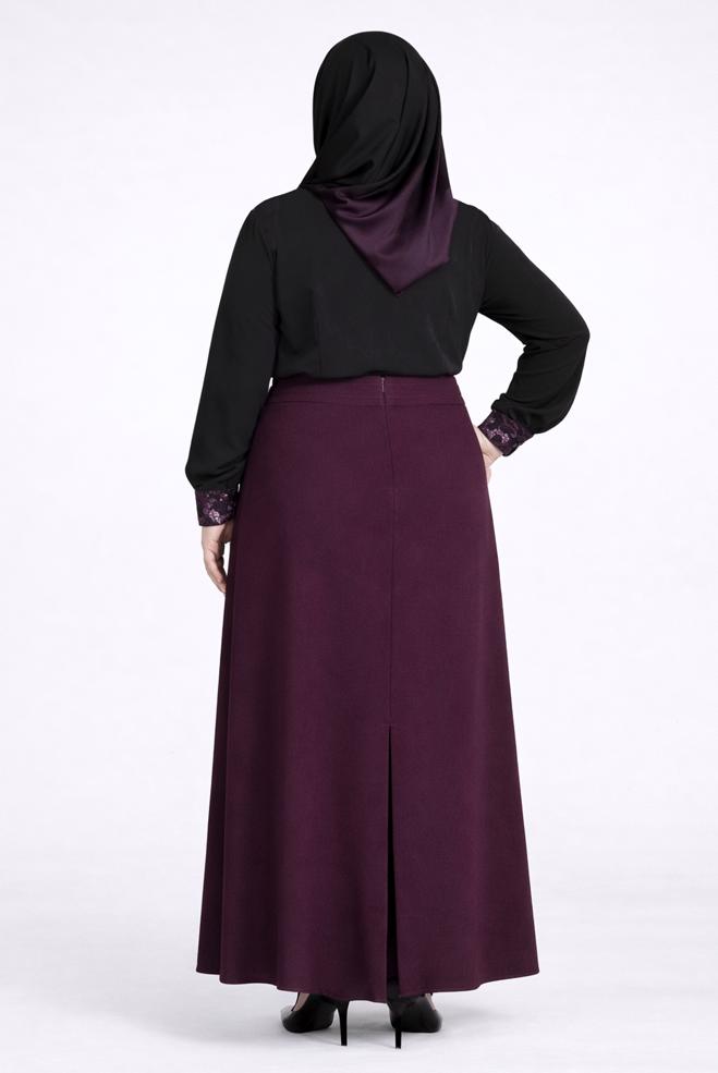 Hijab clothing BLACK EMBROIDERED CUFFS AND SHOULDERS BLOUSE 2680 - ALVİNA