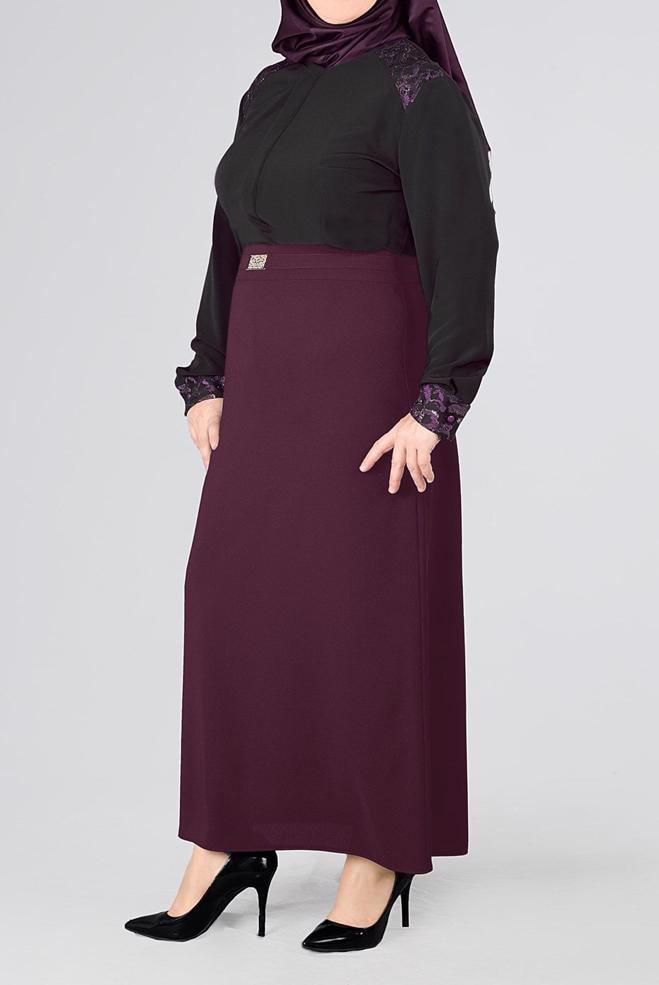 Vêtements hijab NOIR BLOUSE BRODÉE AUX POIGNETS ET AUX ÉPAULES 2680 - ALVİNA