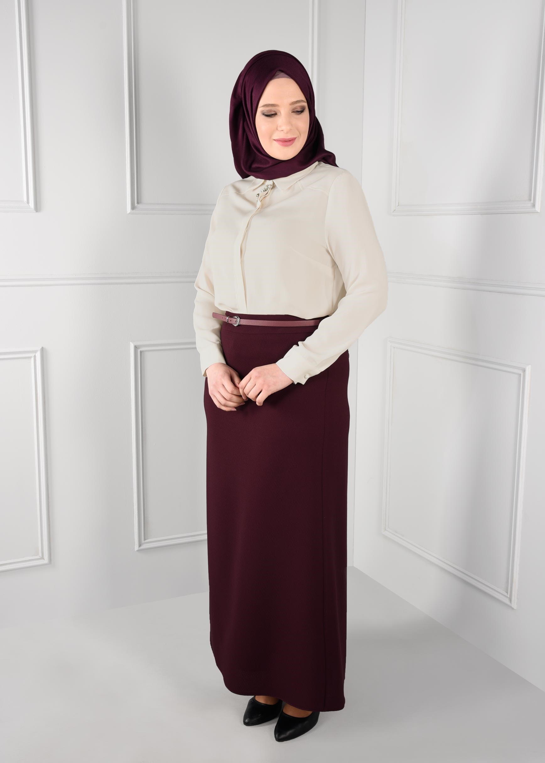 Tesettür giyim EKRU 2714 ALEYNA BLUZ 44/50 TEK42