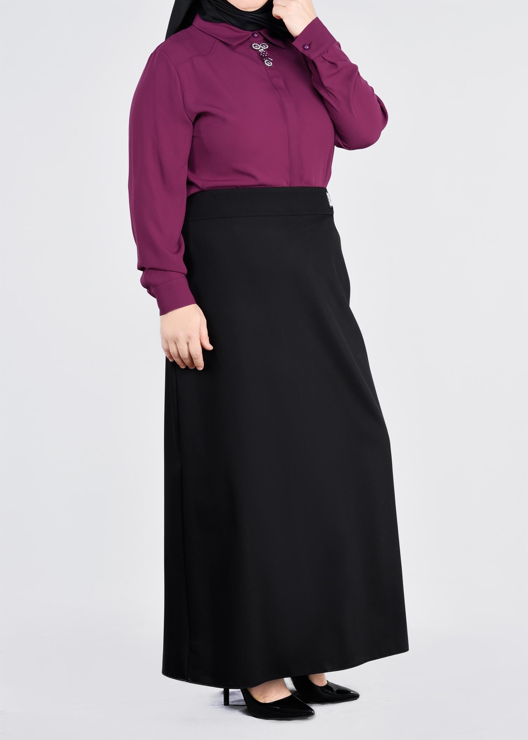 Tesettür giyim FUŞYA 2714 ALEYNA BLUZ 44/50 TEK42