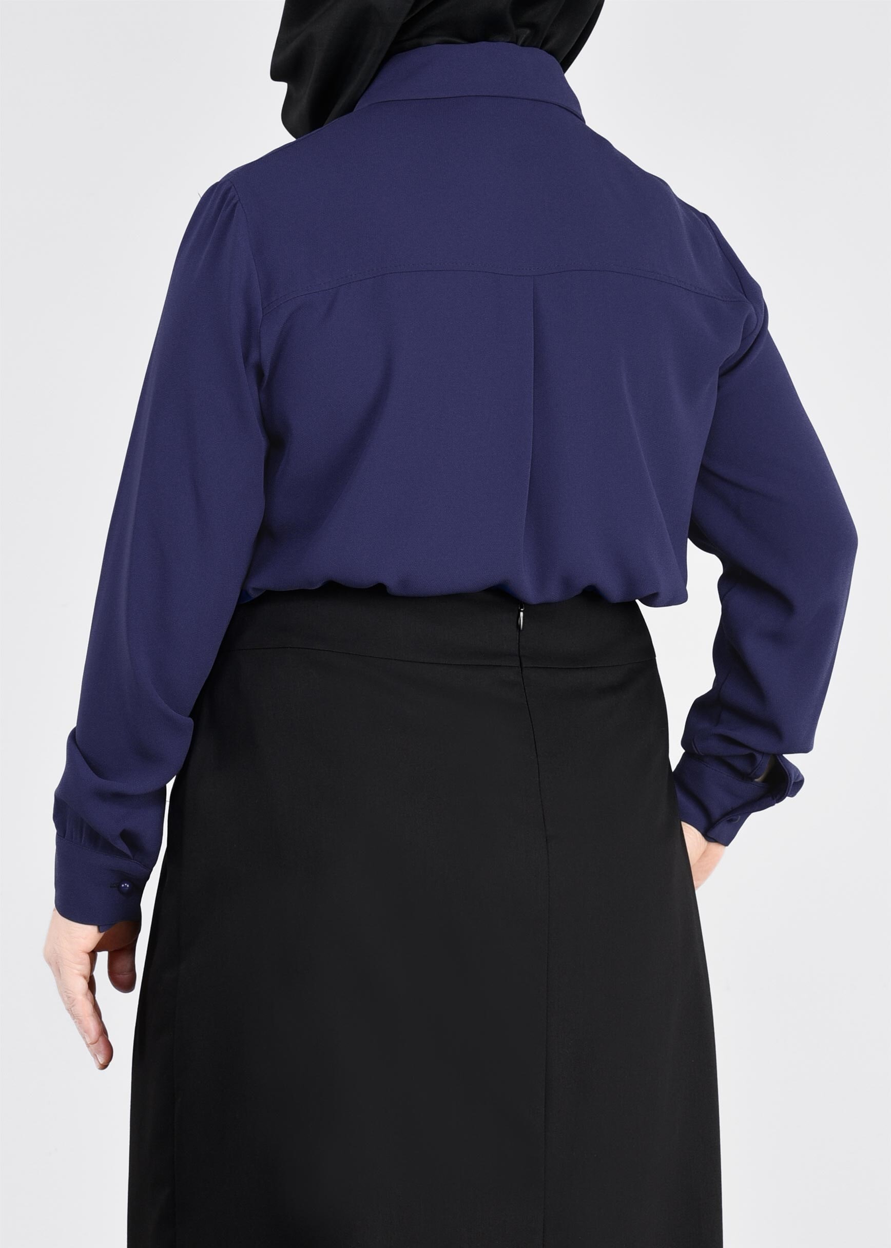 Tesettür giyim LACİVERT 2714 ALEYNA BLUZ 44/50 TEK42