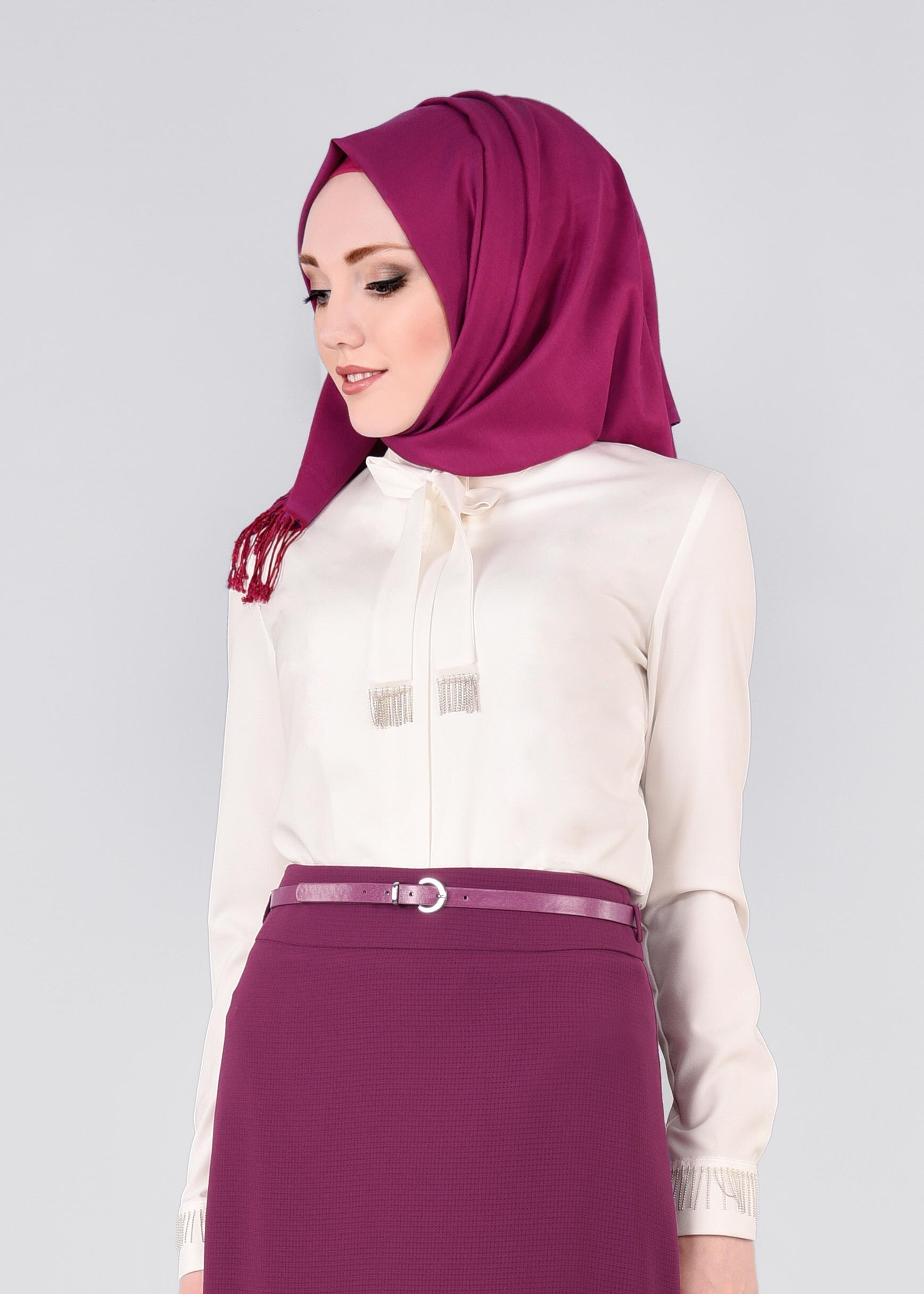 Tesettür giyim BEYAZ 4072 43771 BLUZ 38/46