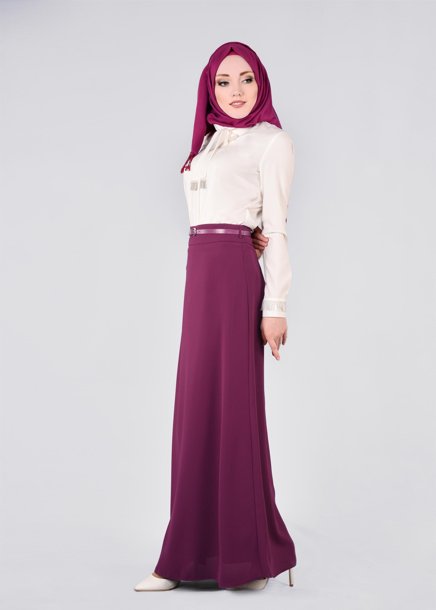 Tesettür giyim BEYAZ 4072 43771 BLUZ 38/46